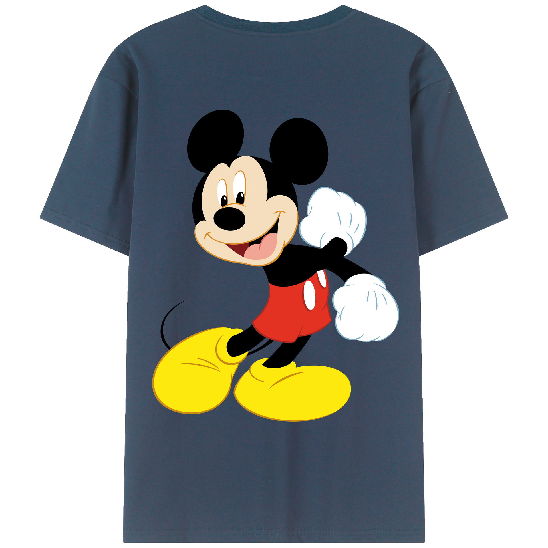 ミッキーマウス Mickey Mouse レディース半袖Tシャツ(バックプリント)