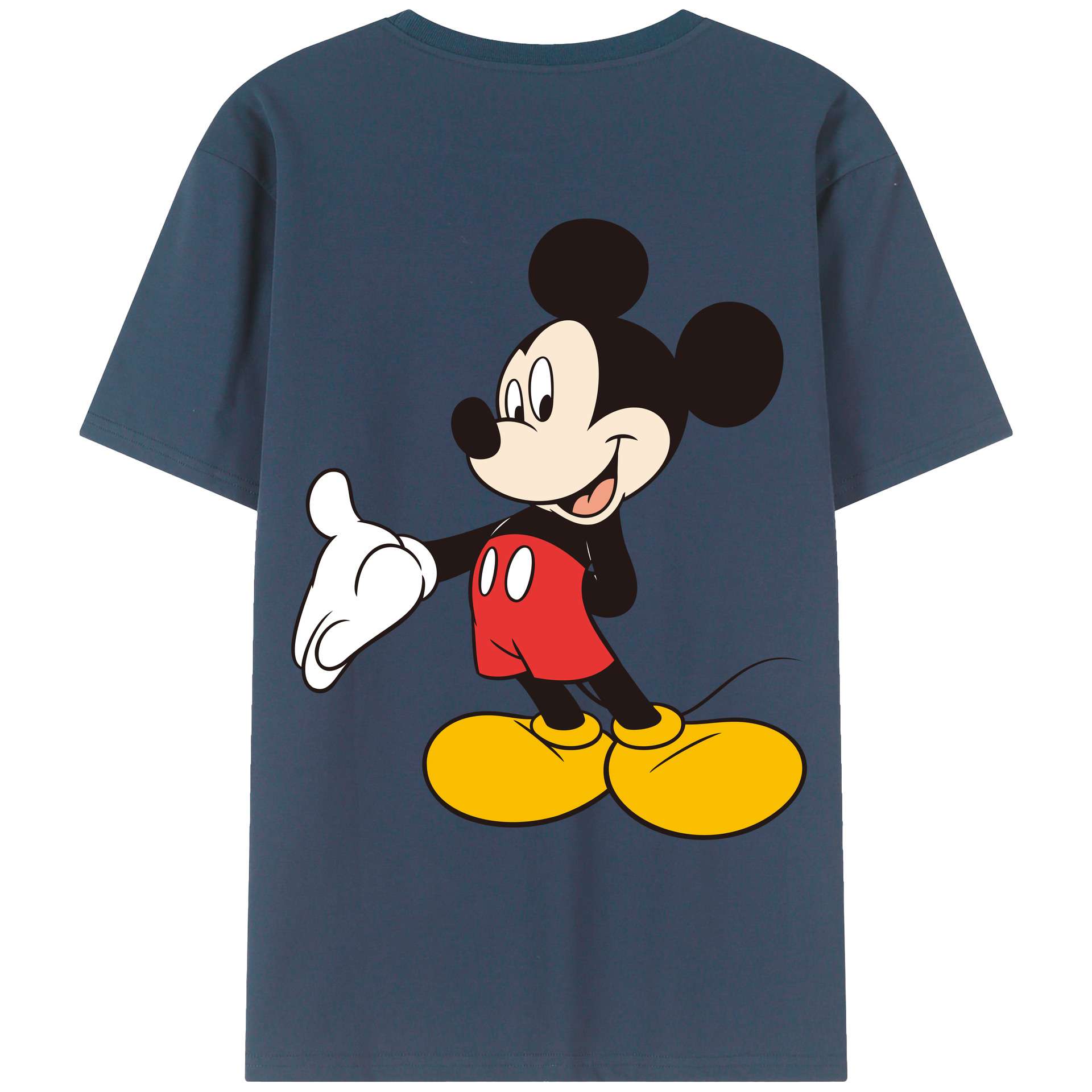 （画像用） ミッキーマウス Mickey Mouse レディース半袖Tシャツ(バックプリント)