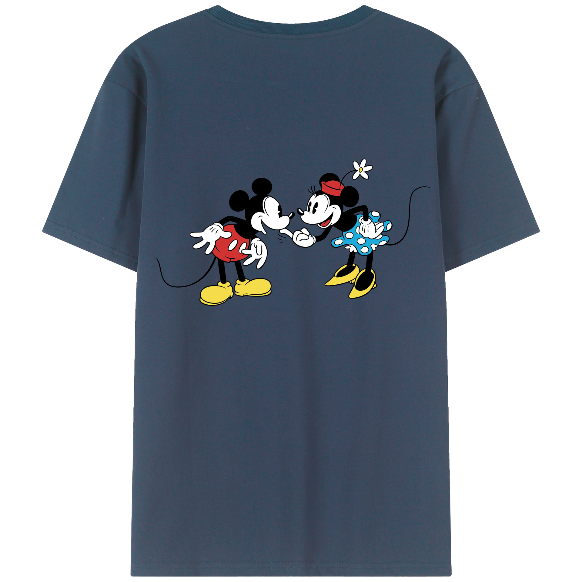 （画像用） ミッキーマウス Mickey Mouse レディース半袖Tシャツ(バックプリント)