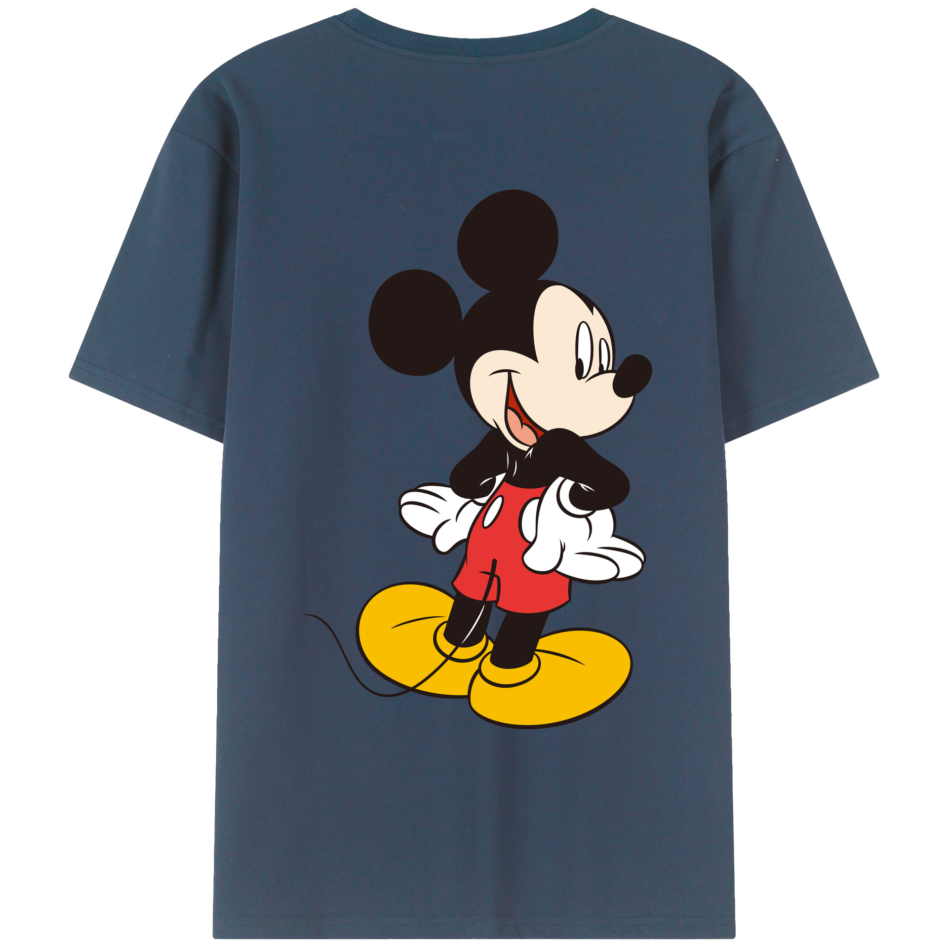 （画像用） ミッキーマウス Mickey Mouse レディース半袖Tシャツ(バックプリント)