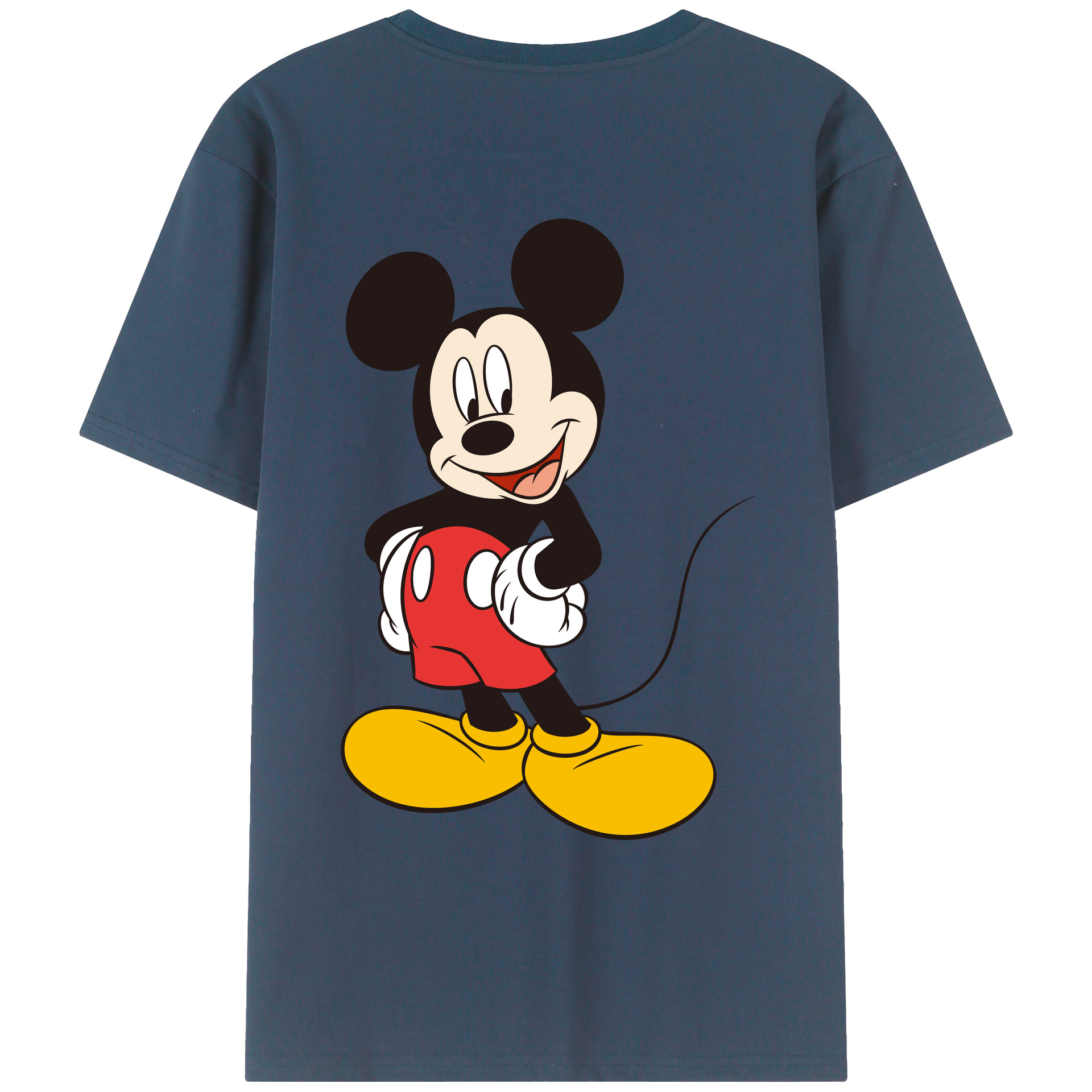 （画像用） ミッキーマウス Mickey Mouse レディース半袖Tシャツ(バックプリント)