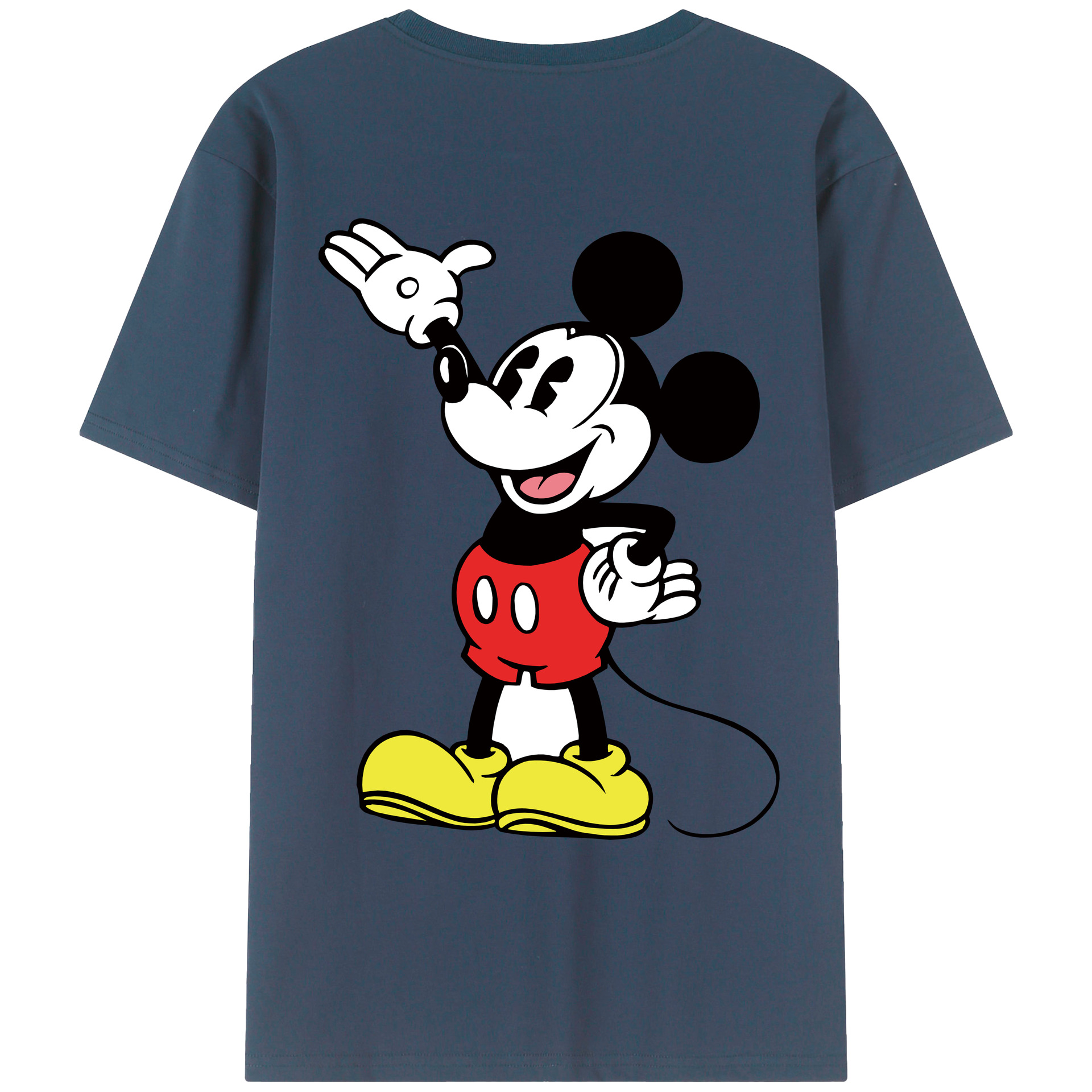 （画像用） ミッキーマウス Mickey Mouse レディース半袖Tシャツ(バックプリント)