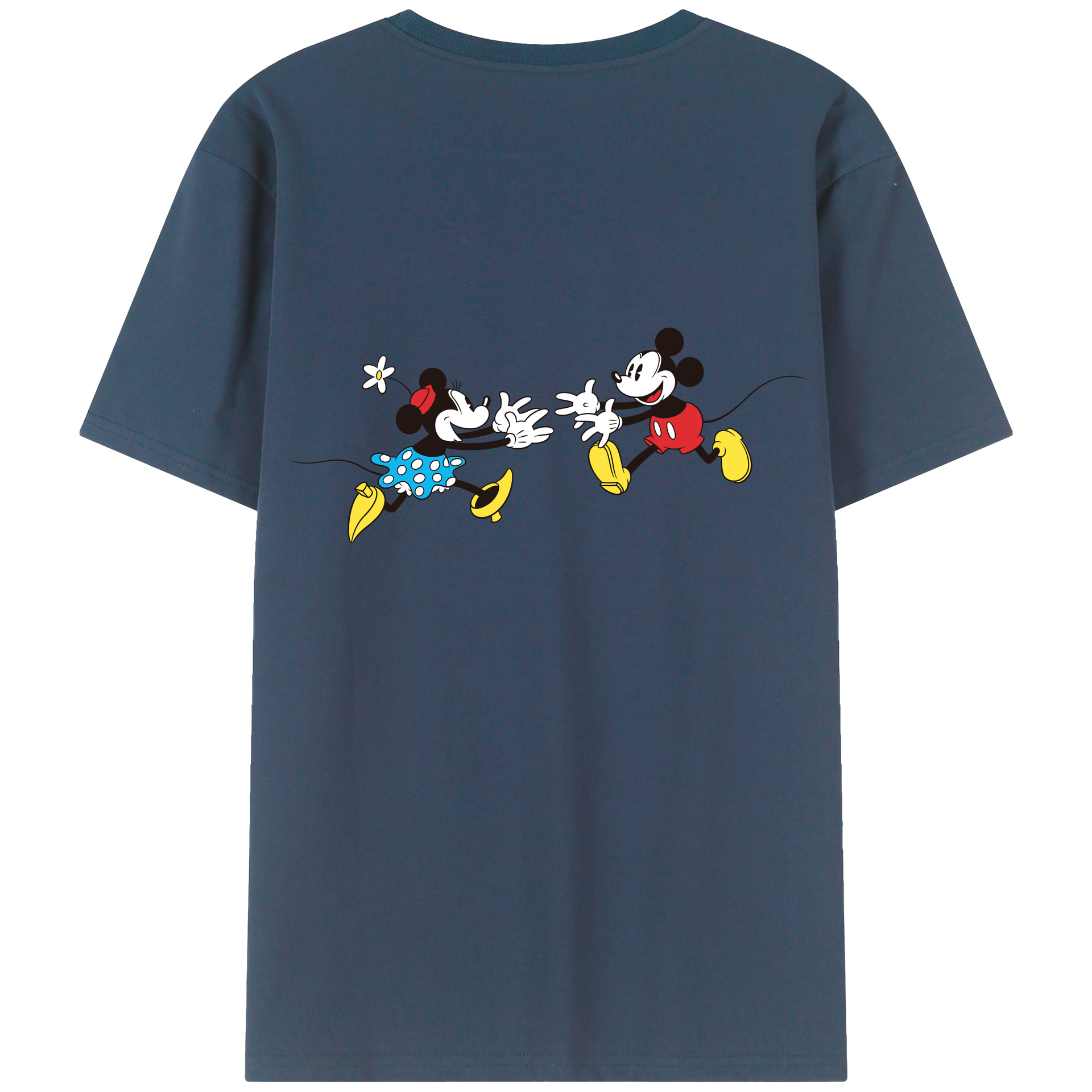 （画像用） ミッキーマウス Mickey Mouse レディース半袖Tシャツ(バックプリント)