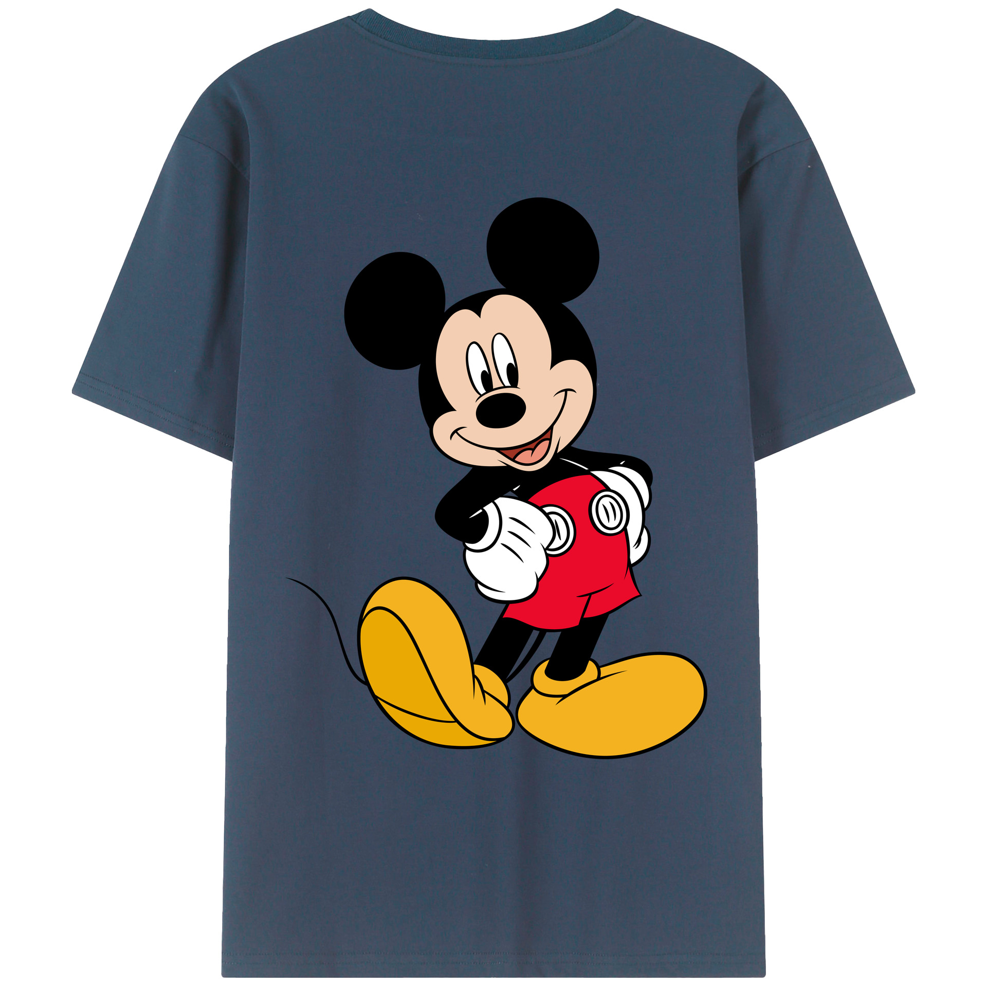 （画像用） ミッキーマウス Mickey Mouse レディース半袖Tシャツ(バックプリント)