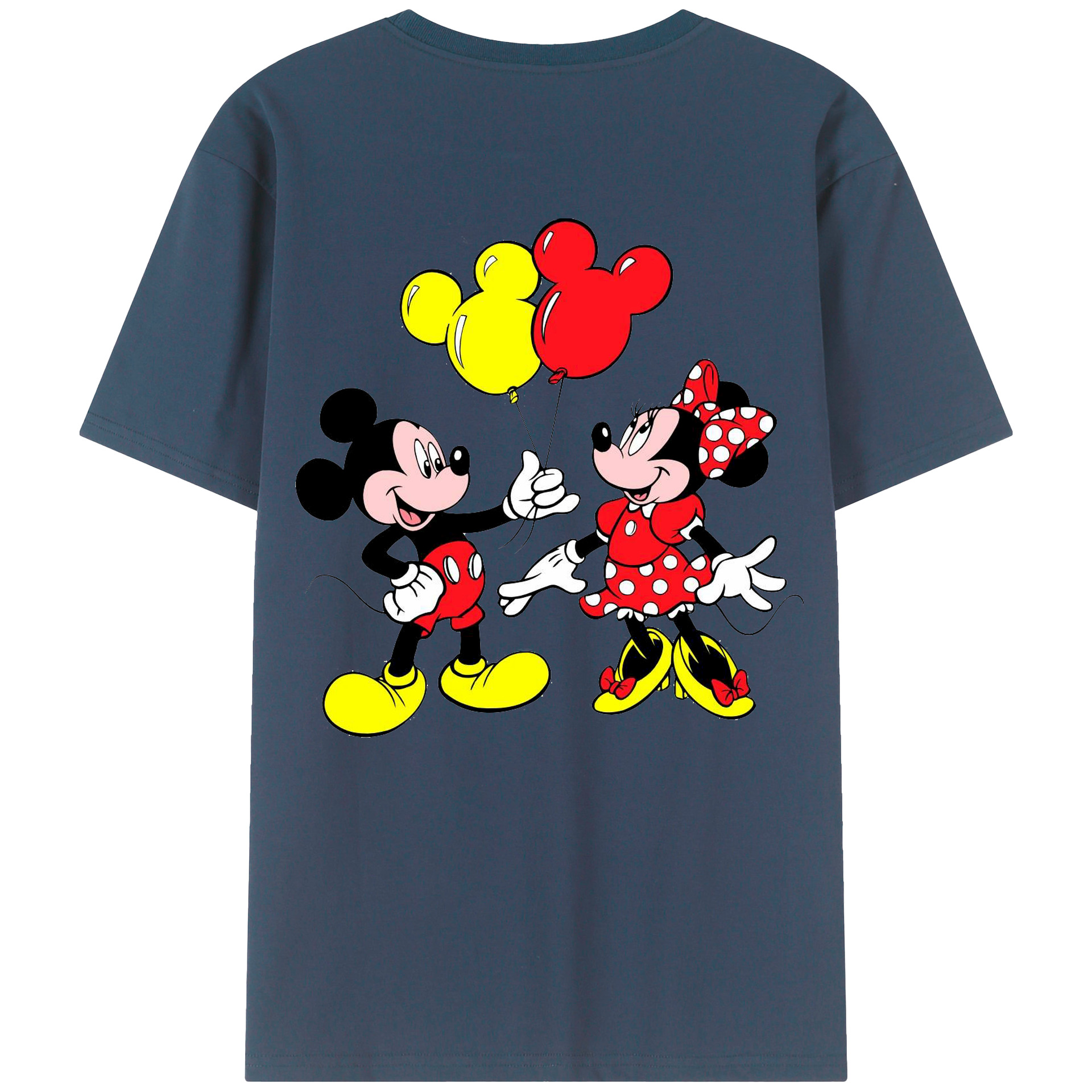（画像用） ミッキーマウス Mickey Mouse レディース半袖Tシャツ(バックプリント)