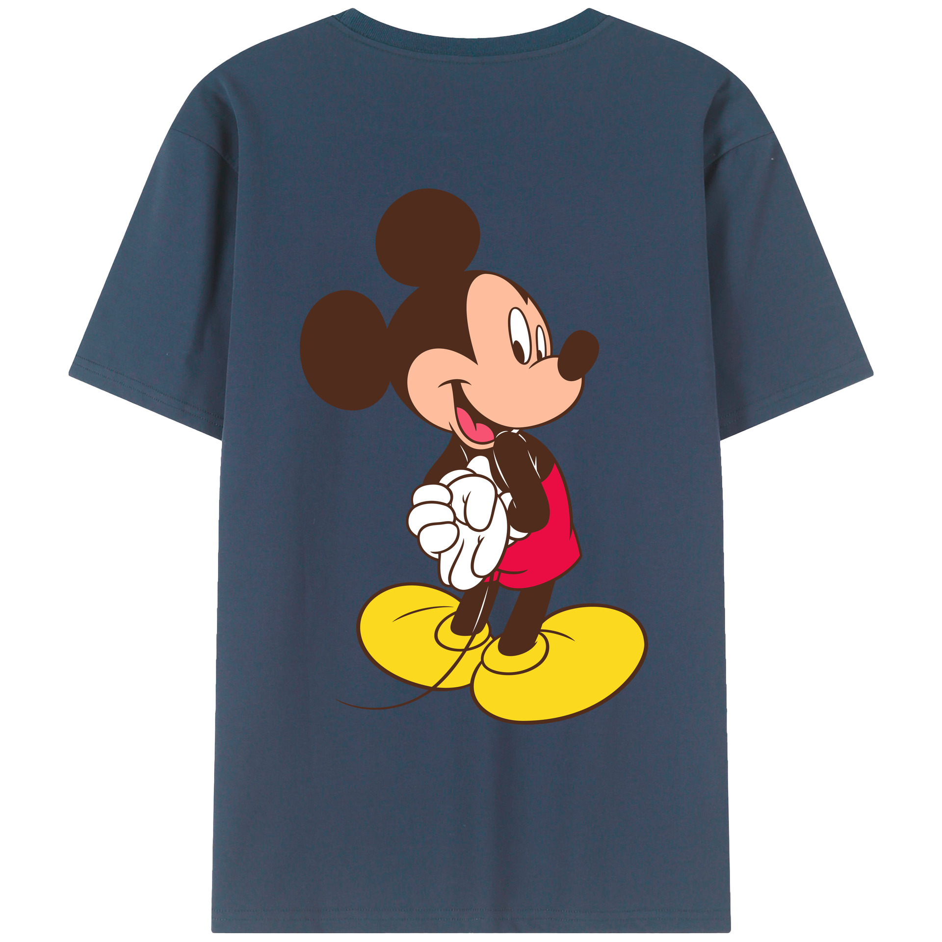 （画像用） ミッキーマウス Mickey Mouse レディース半袖Tシャツ(バックプリント)