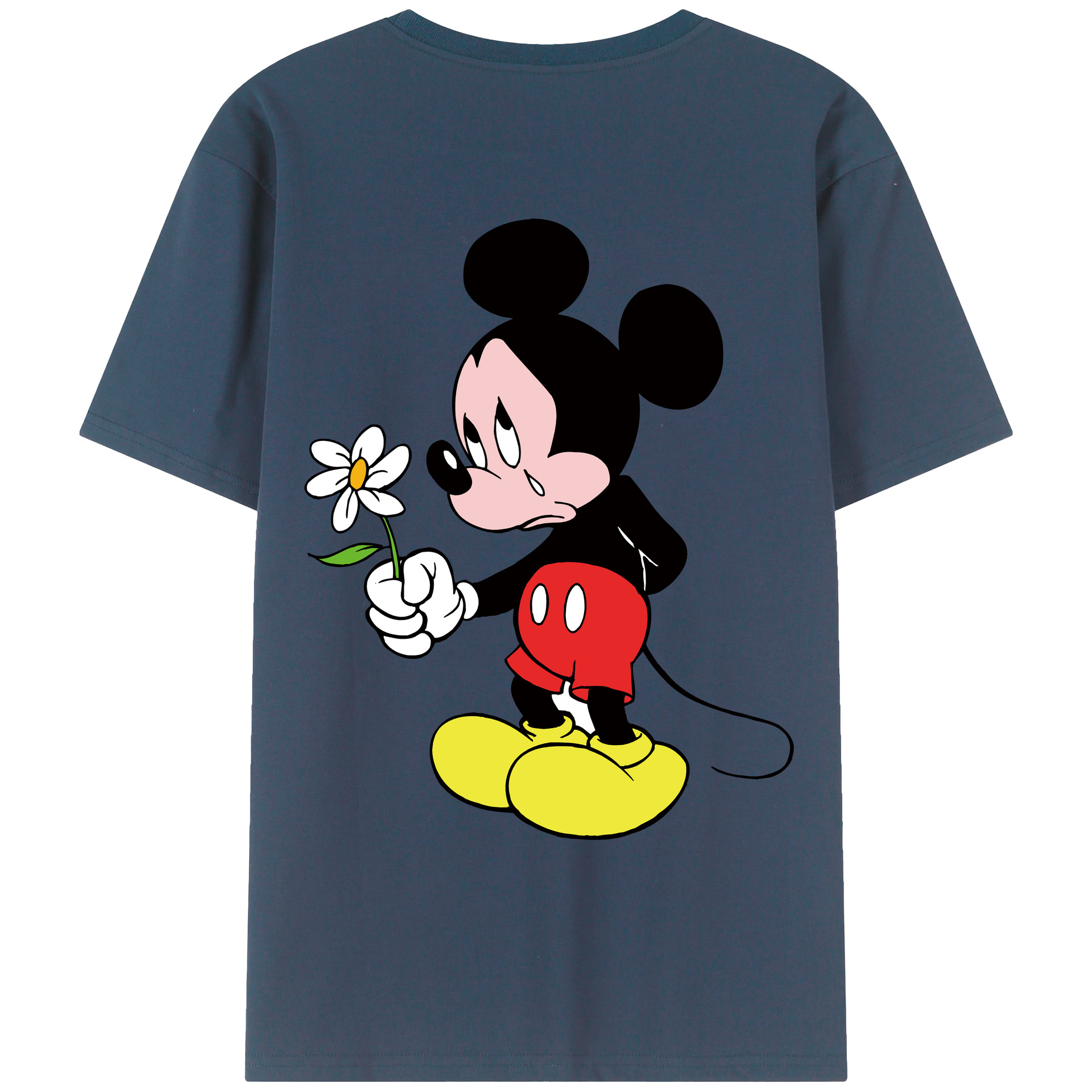 （画像用） ミッキーマウス Mickey Mouse レディース半袖Tシャツ(バックプリント)