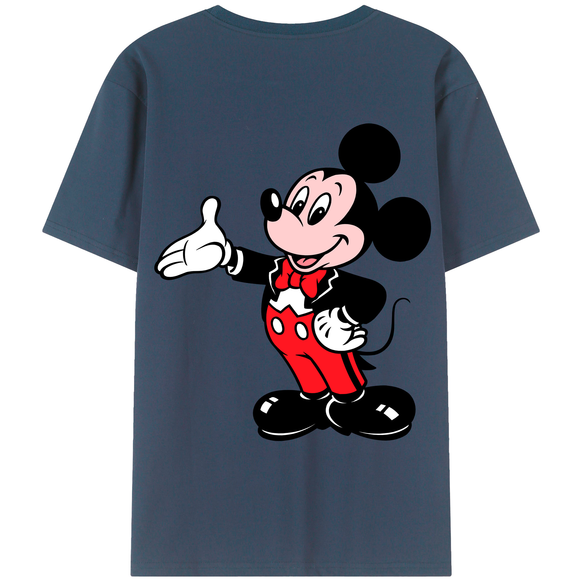 （画像用） ミッキーマウス Mickey Mouse レディース半袖Tシャツ(バックプリント)