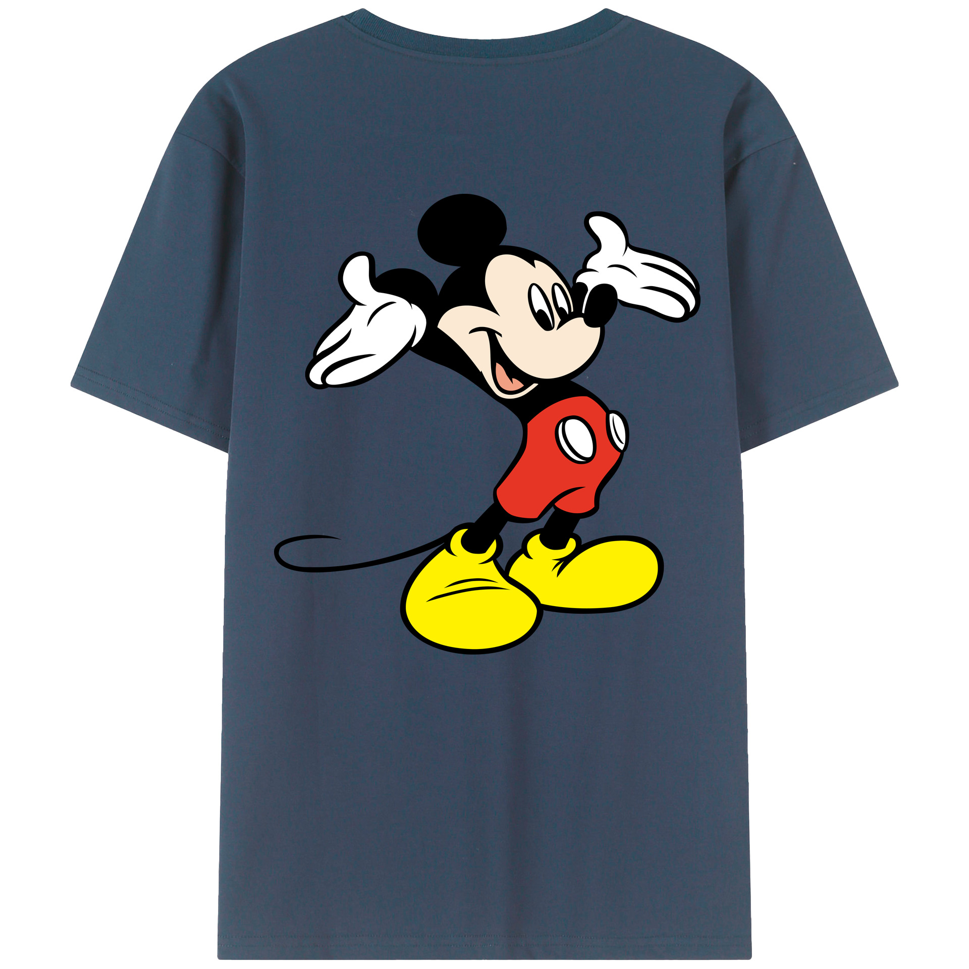 （画像用） ミッキーマウス Mickey Mouse レディース半袖Tシャツ(バックプリント)