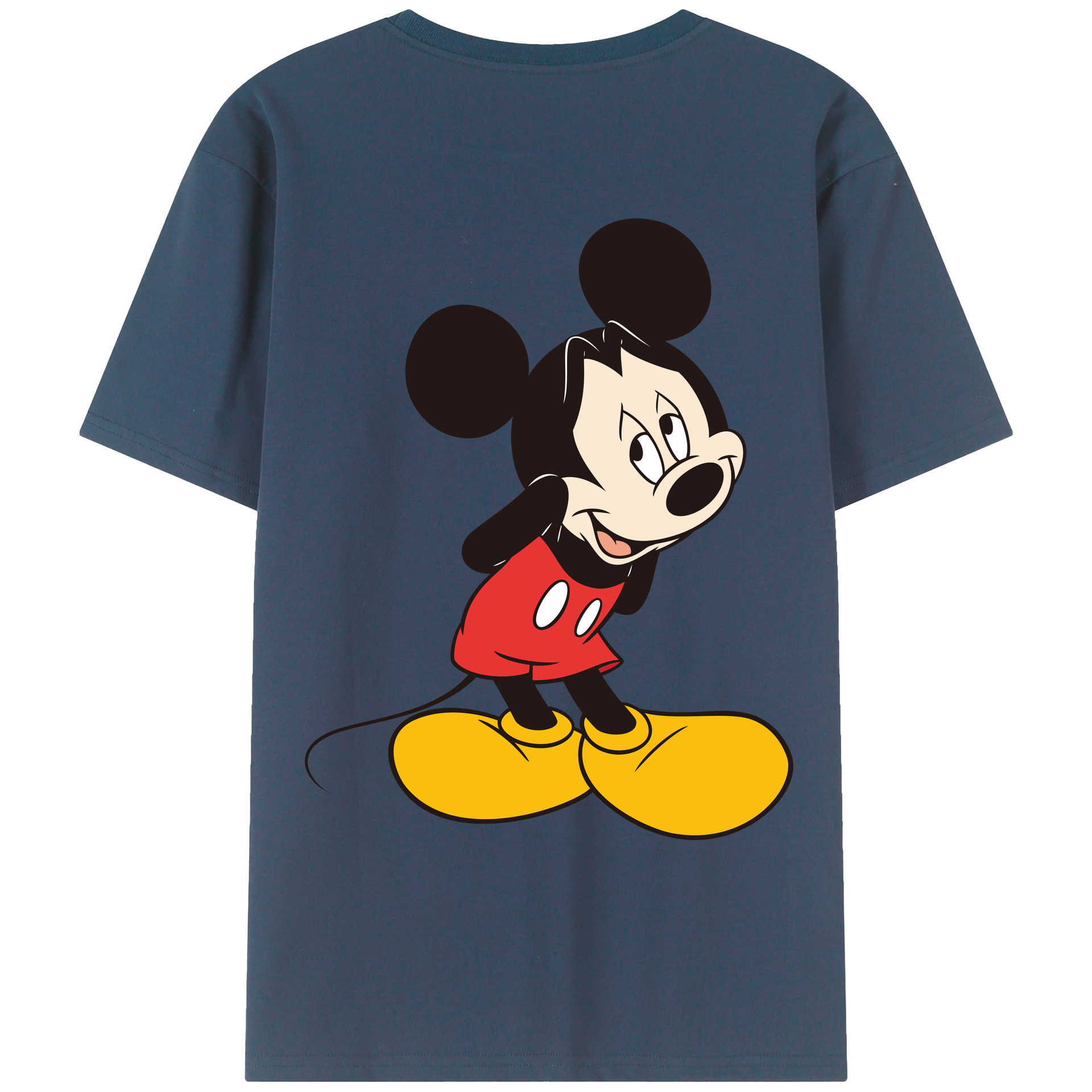 （画像用） ミッキーマウス Mickey Mouse レディース半袖Tシャツ(バックプリント)