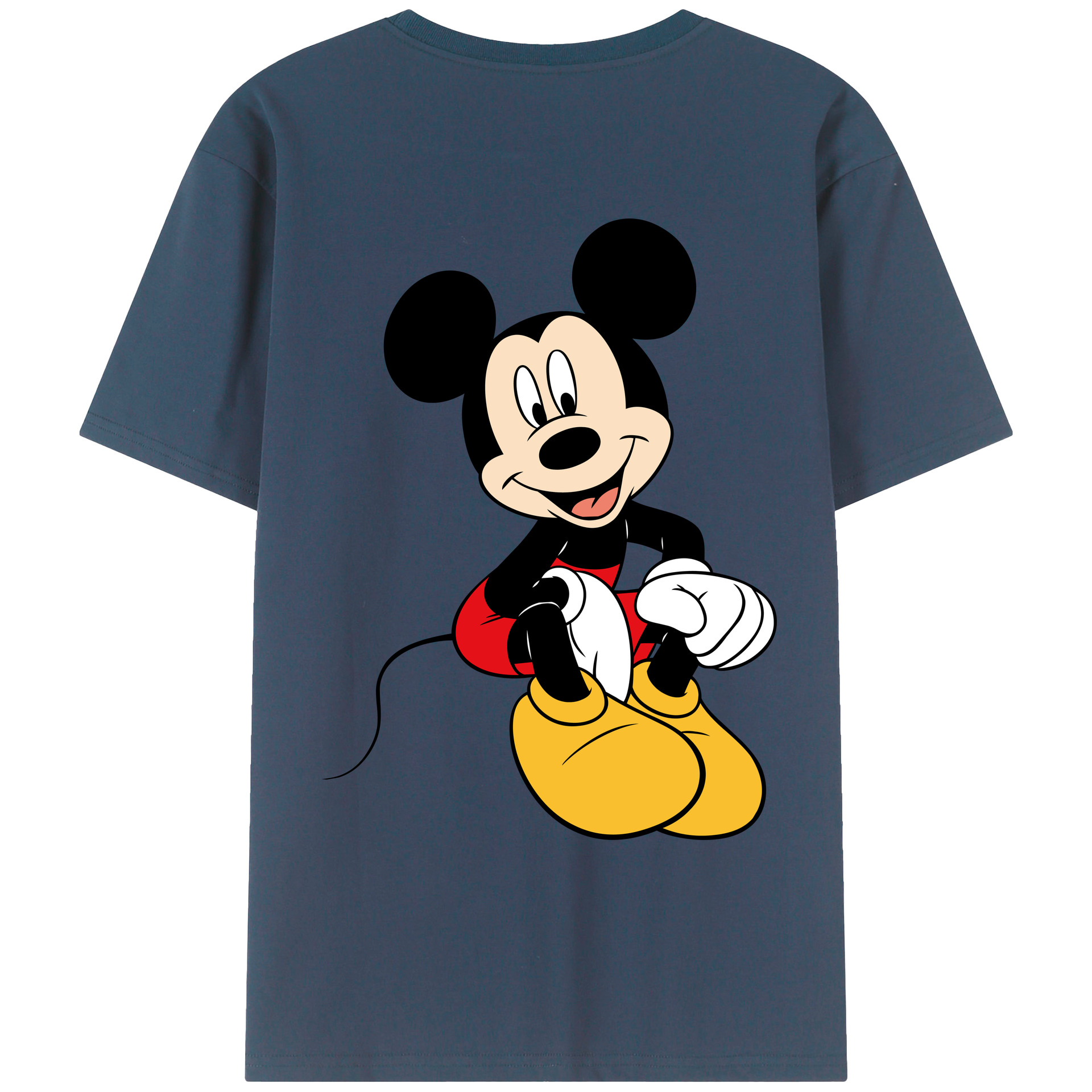 （画像用） ミッキーマウス Mickey Mouse レディース半袖Tシャツ(バックプリント)