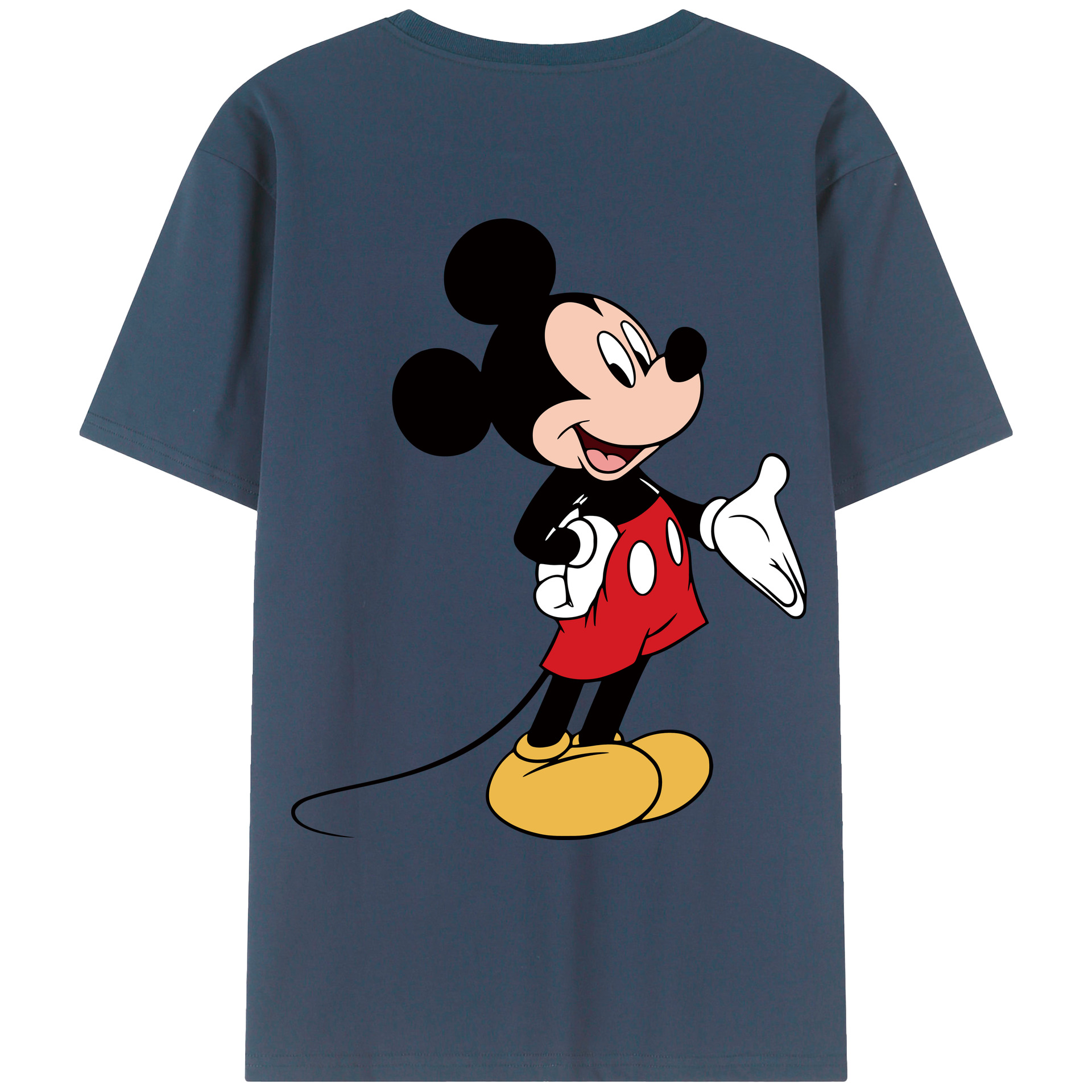 （画像用） ミッキーマウス Mickey Mouse レディース半袖Tシャツ(バックプリント)