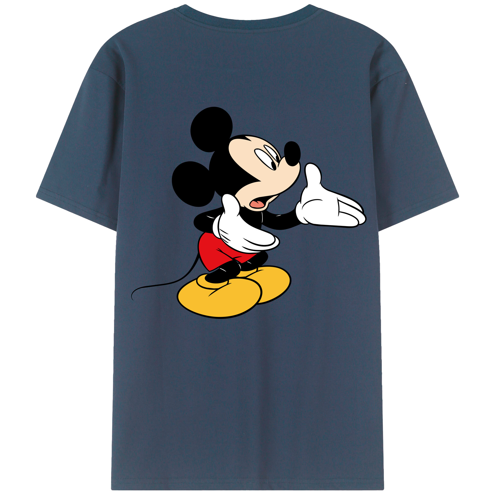 （画像用） ミッキーマウス Mickey Mouse レディース半袖Tシャツ(バックプリント)