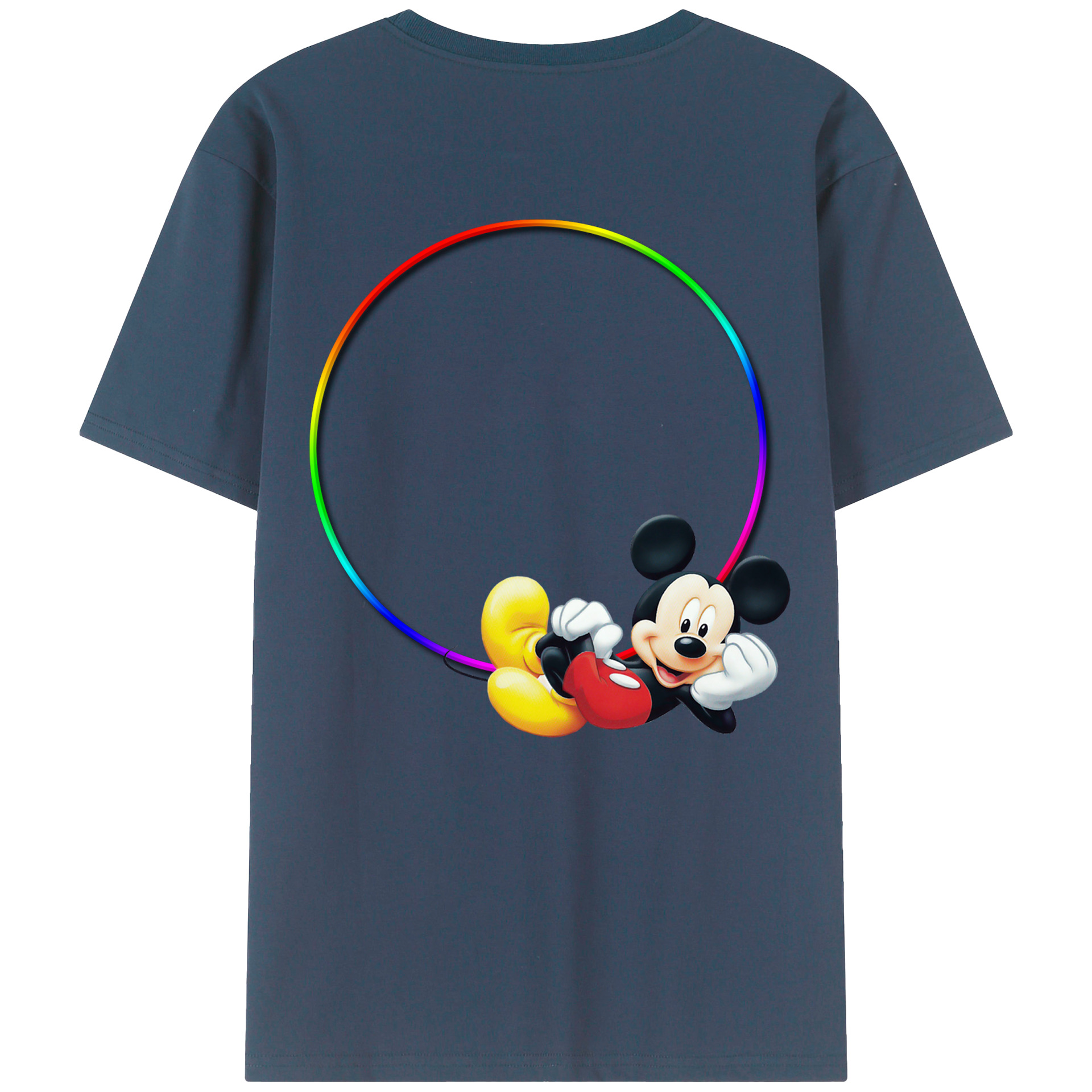 （画像用） ミッキーマウス Mickey Mouse レディース半袖Tシャツ(バックプリント)