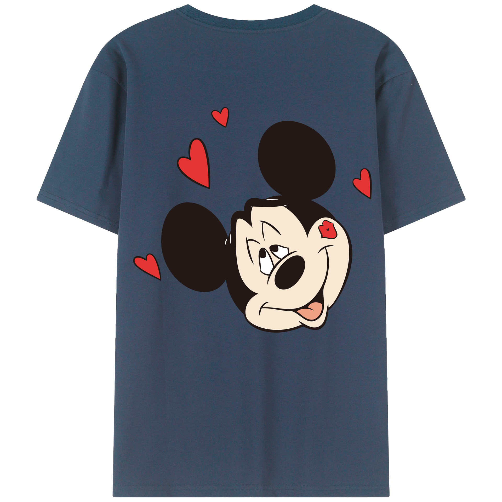 （画像用） ミッキーマウス Mickey Mouse レディース半袖Tシャツ(バックプリント)