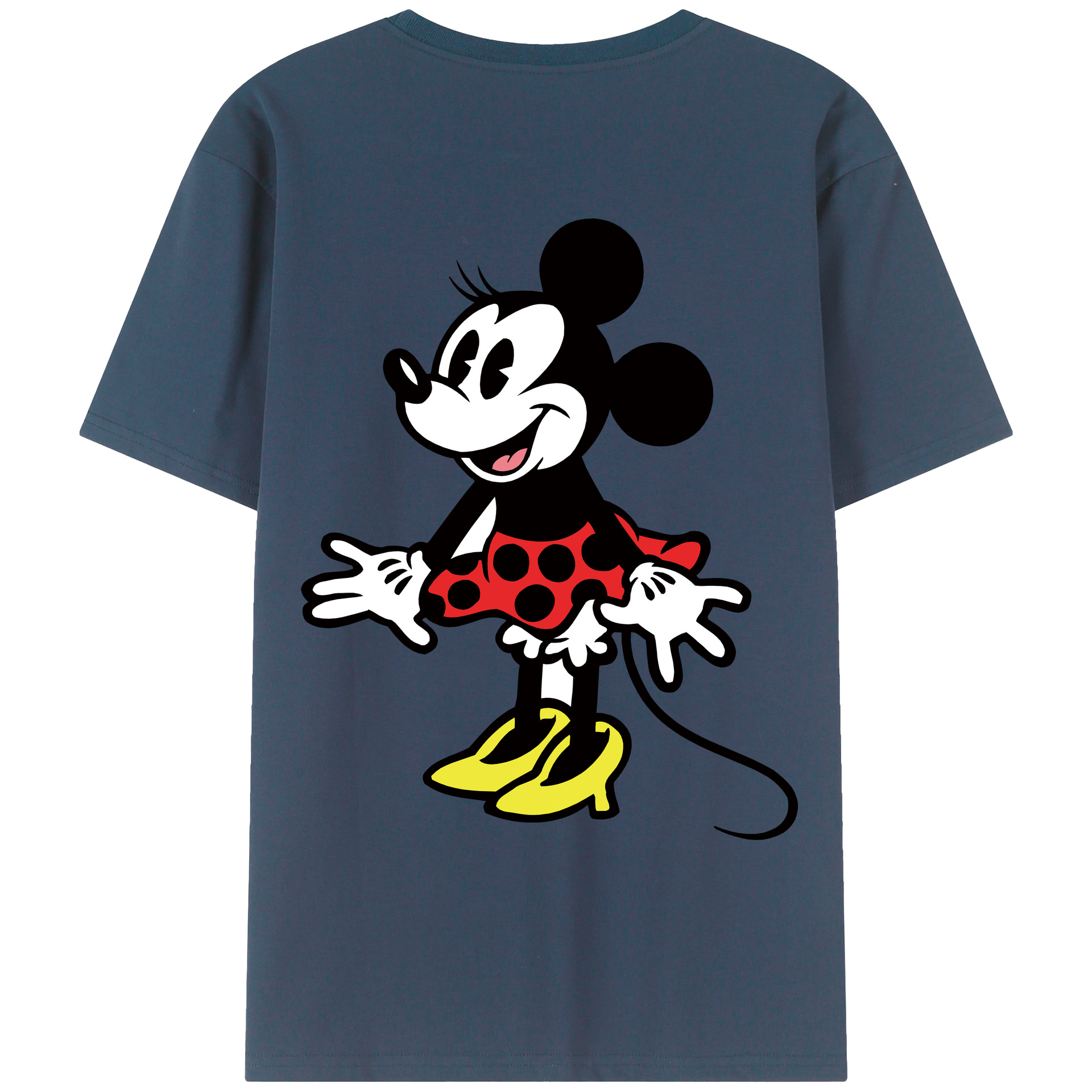 （画像用） ミッキーマウス Mickey Mouse レディース半袖Tシャツ(バックプリント)