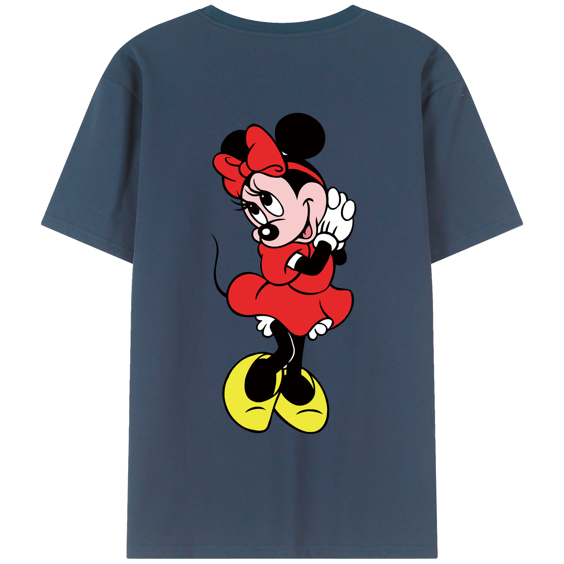 （画像用） ミッキーマウス Mickey Mouse レディース半袖Tシャツ(バックプリント)