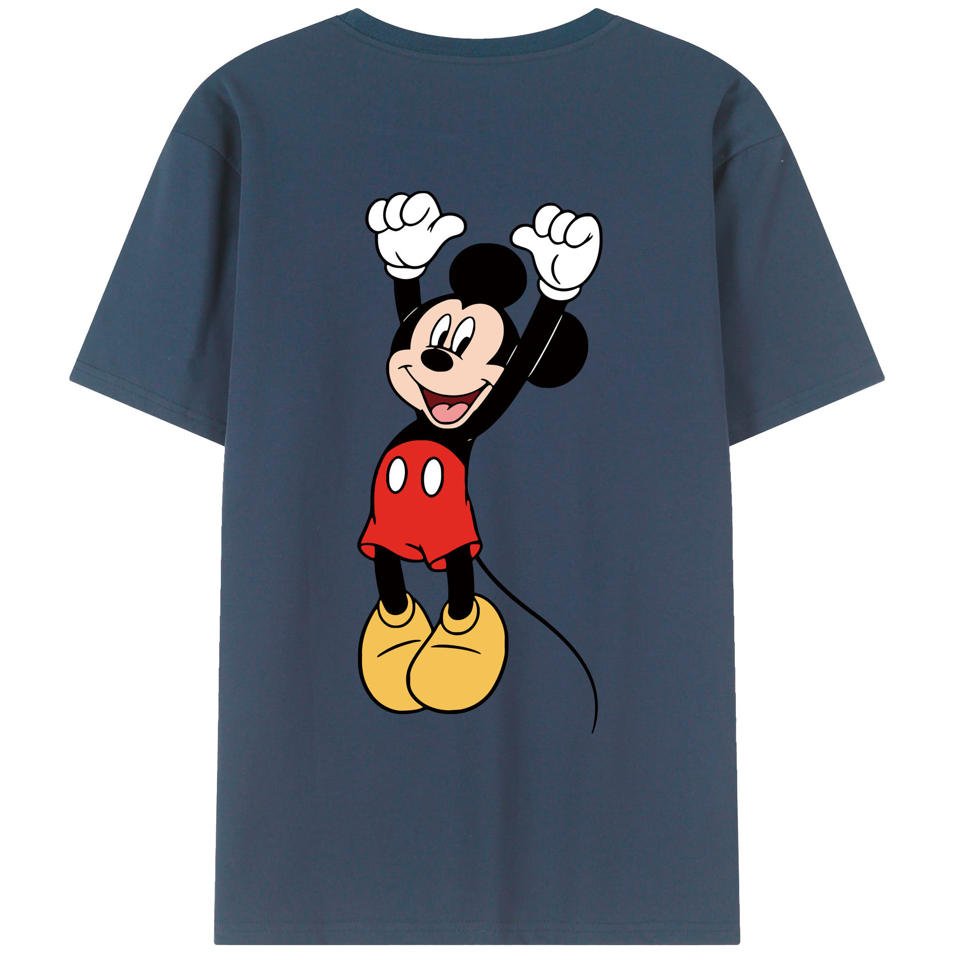 （画像用） ミッキーマウス Mickey Mouse レディース半袖Tシャツ(バックプリント)