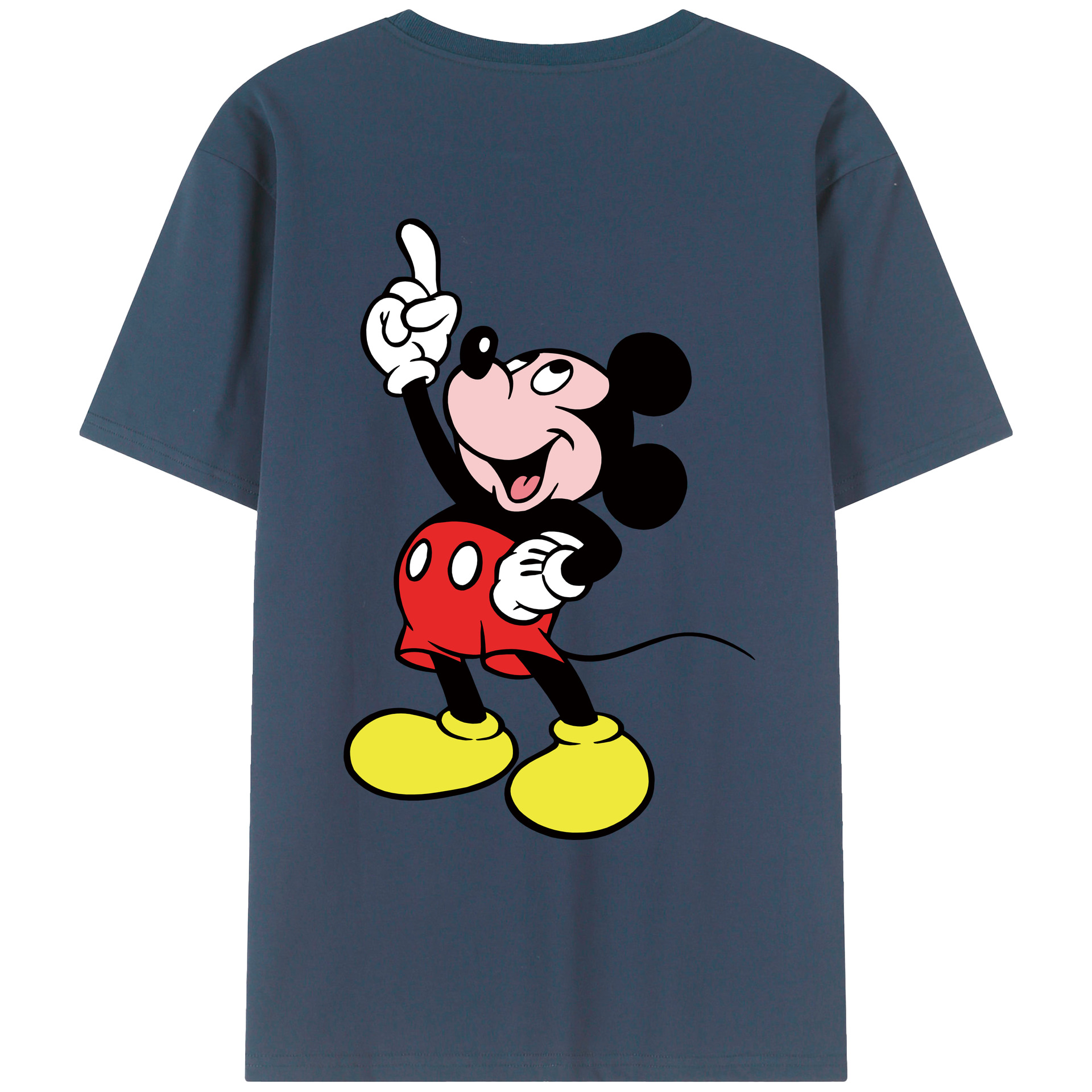 （画像用） ミッキーマウス Mickey Mouse レディース半袖Tシャツ(バックプリント)