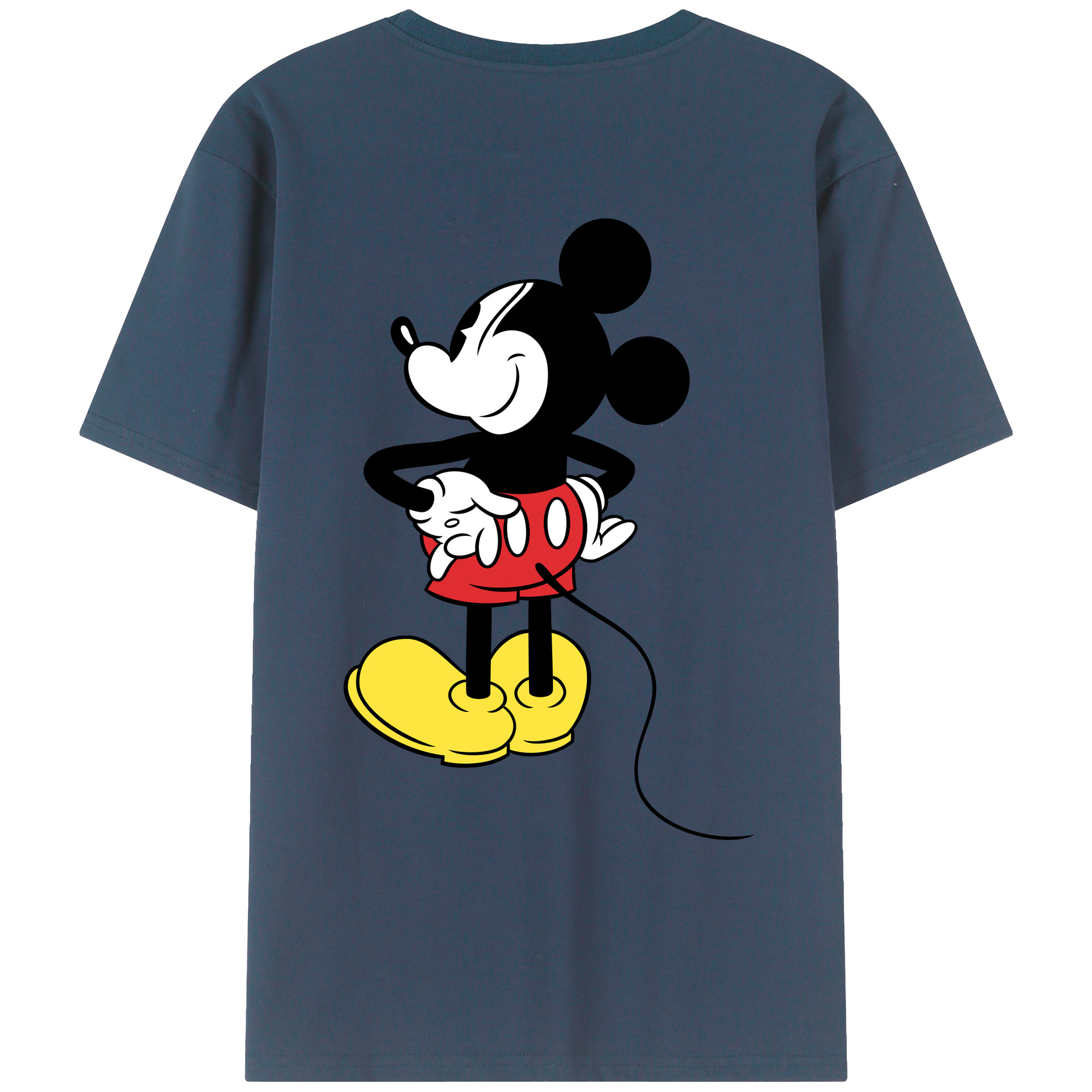 （画像用） ミッキーマウス Mickey Mouse レディース半袖Tシャツ(バックプリント)