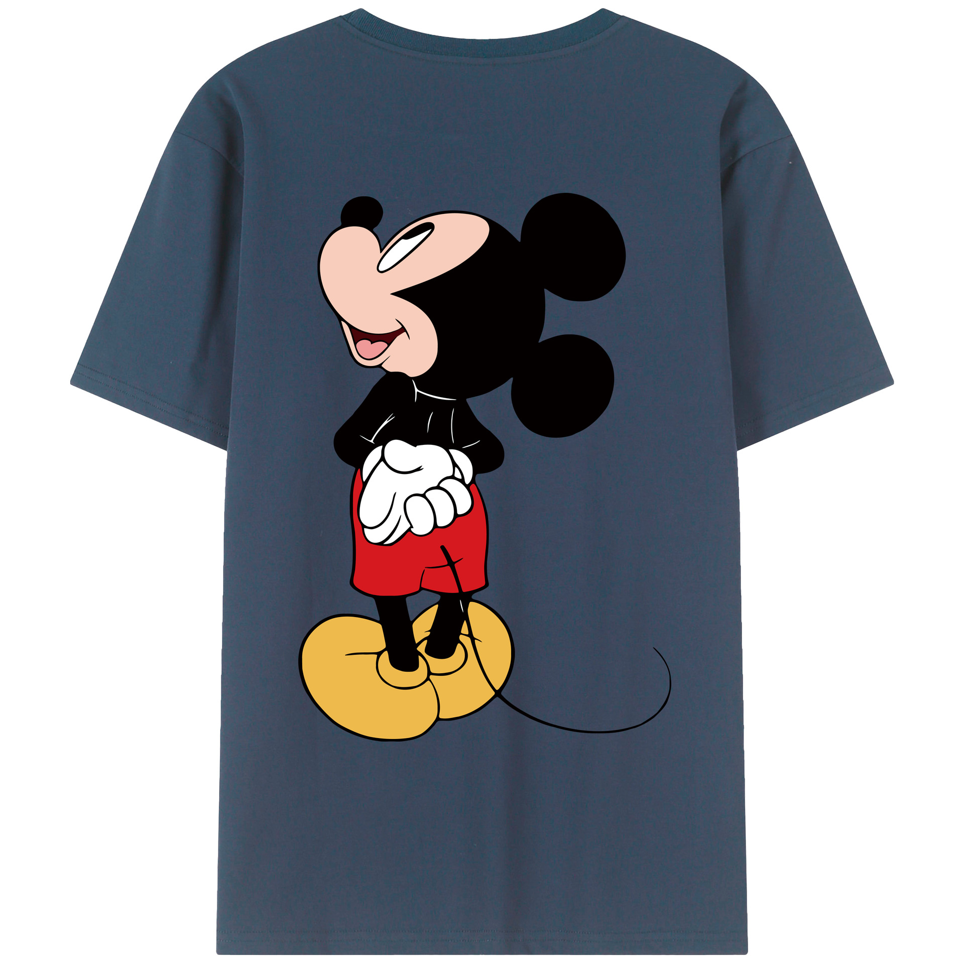 （画像用） ミッキーマウス Mickey Mouse レディース半袖Tシャツ(バックプリント)