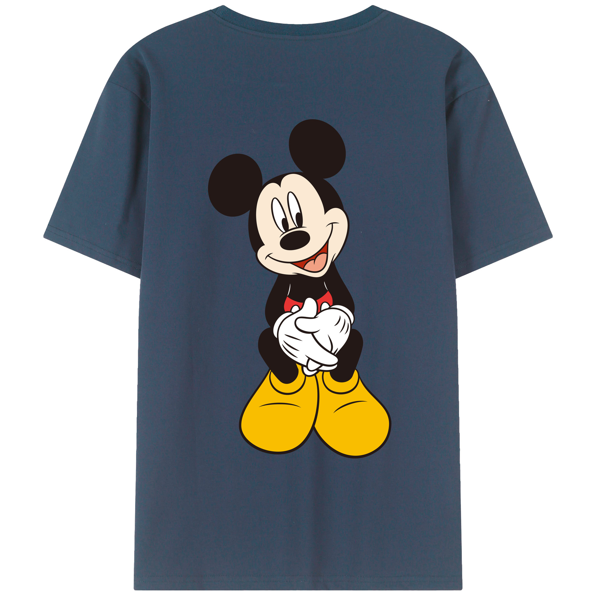 （画像用） ミッキーマウス Mickey Mouse レディース半袖Tシャツ(バックプリント)