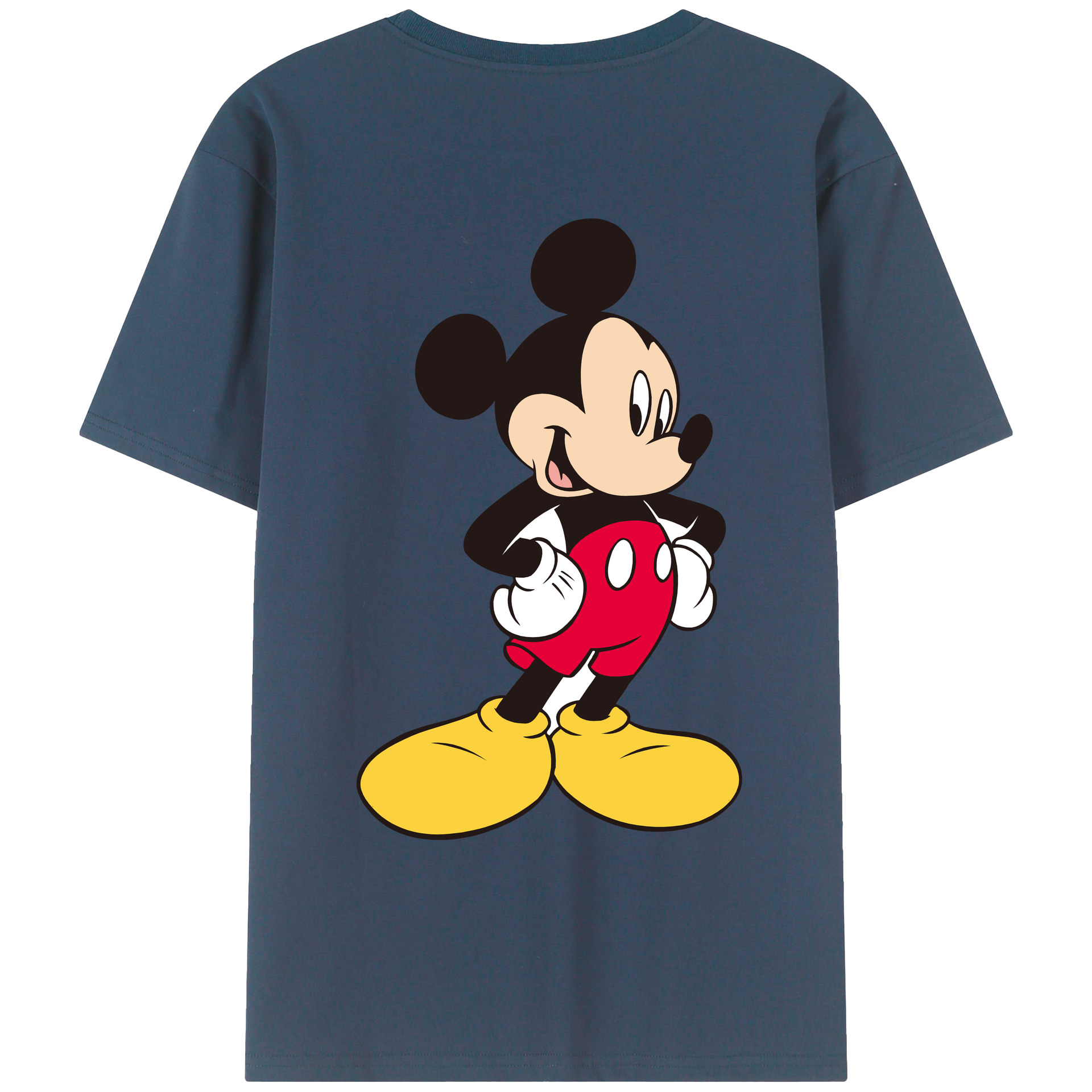 （画像用） ミッキーマウス Mickey Mouse レディース半袖Tシャツ(バックプリント)