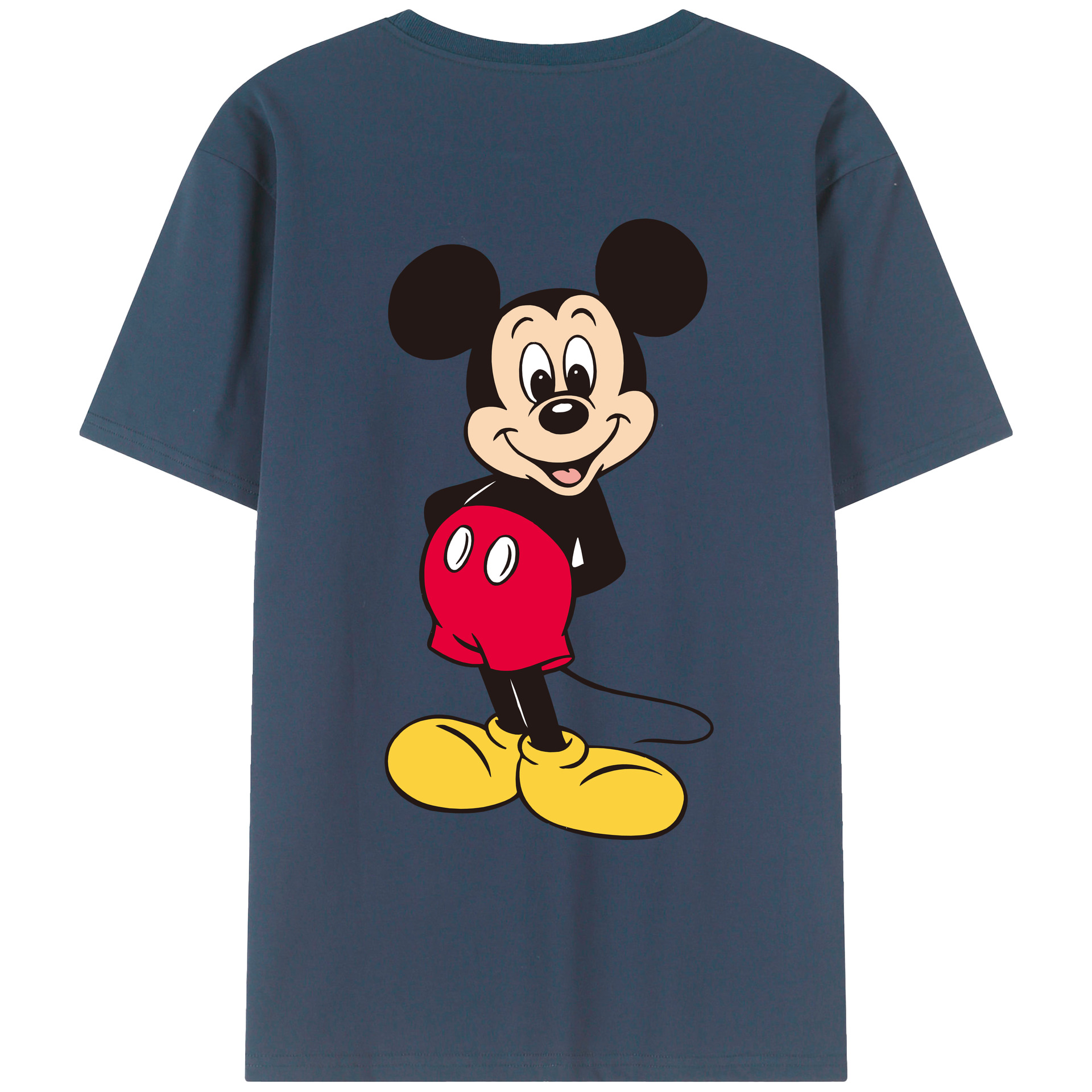 （画像用） ミッキーマウス Mickey Mouse レディース半袖Tシャツ(バックプリント)