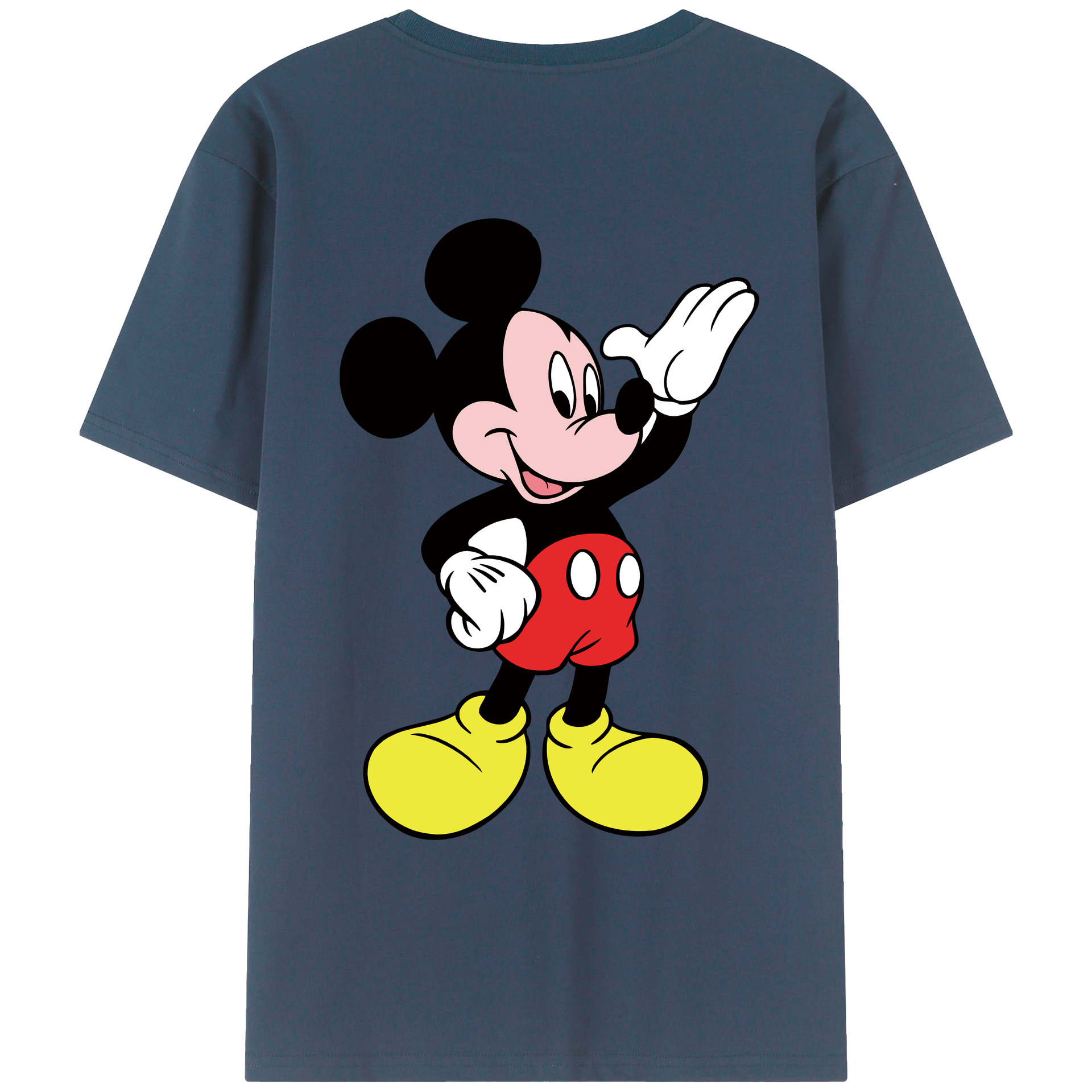 （画像用） ミッキーマウス Mickey Mouse レディース半袖Tシャツ(バックプリント)