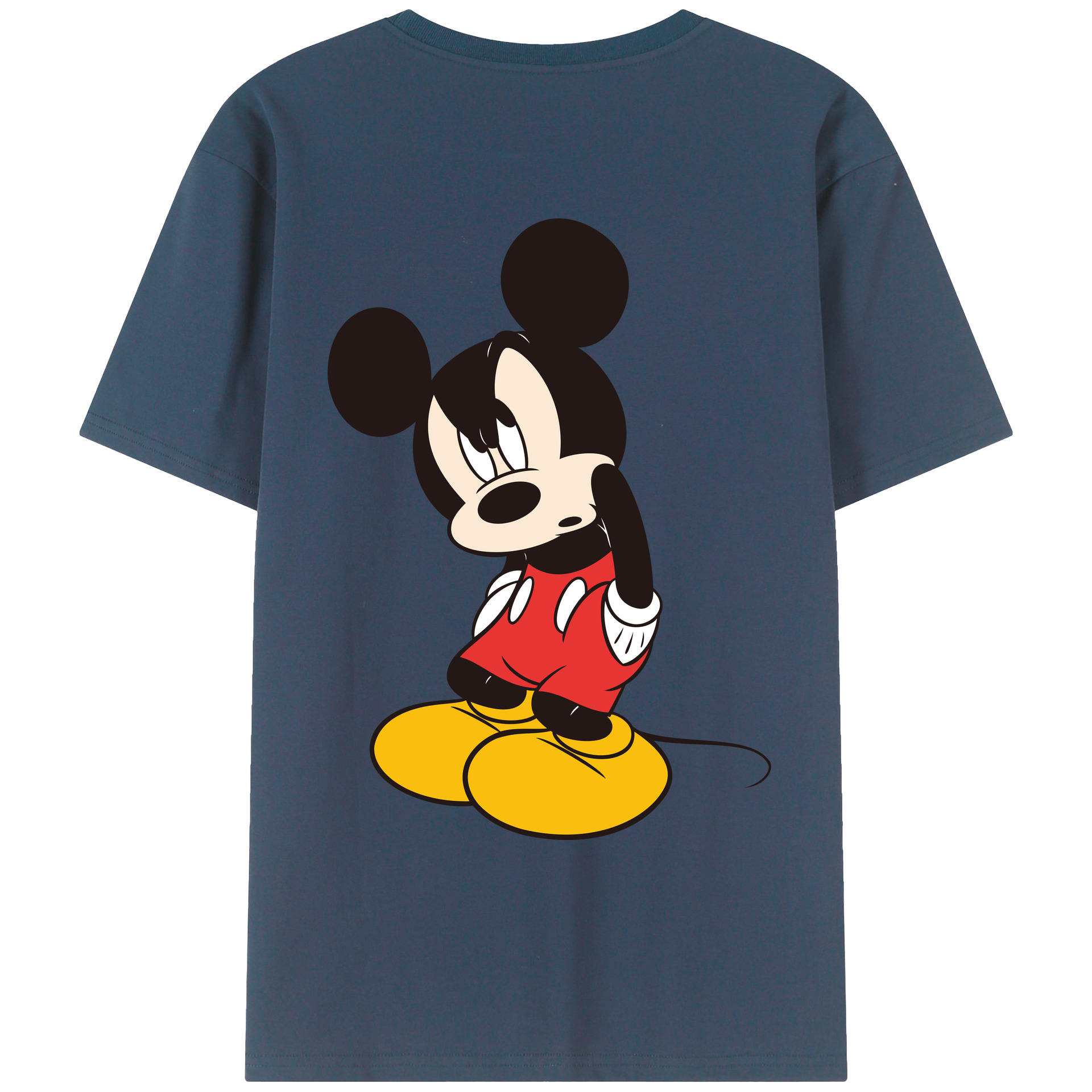 （画像用） ミッキーマウス Mickey Mouse レディース半袖Tシャツ(バックプリント)