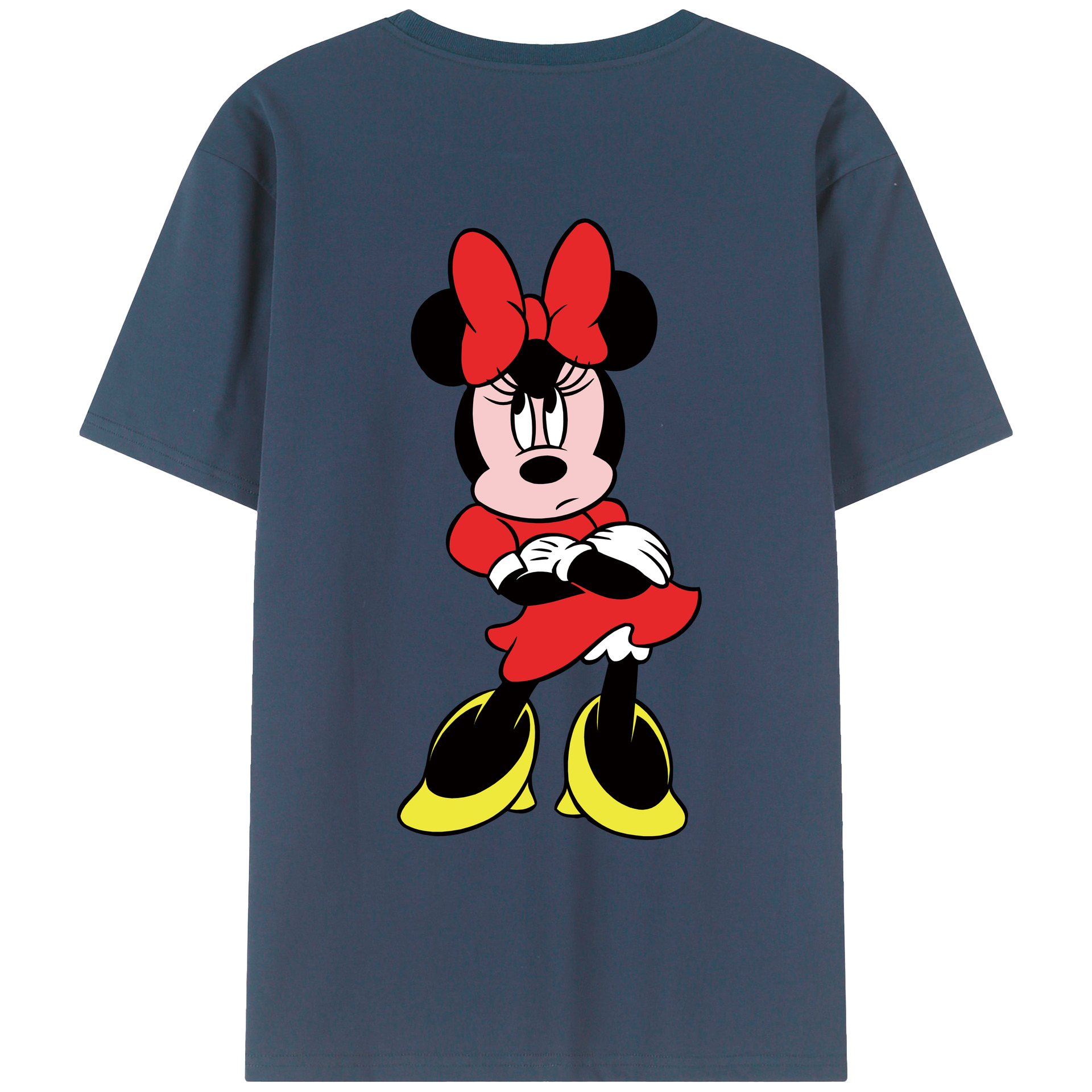 （画像用） ミッキーマウス Mickey Mouse レディース半袖Tシャツ(バックプリント)