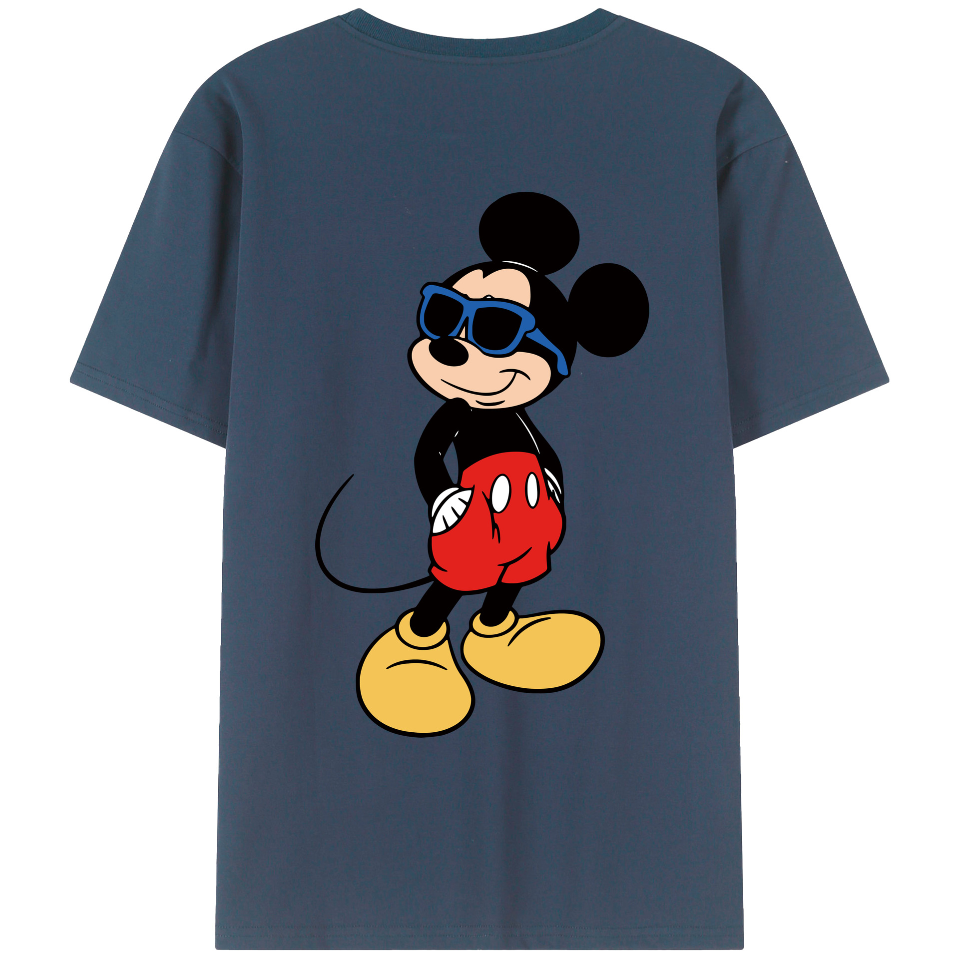 （画像用） ミッキーマウス Mickey Mouse レディース半袖Tシャツ(バックプリント)