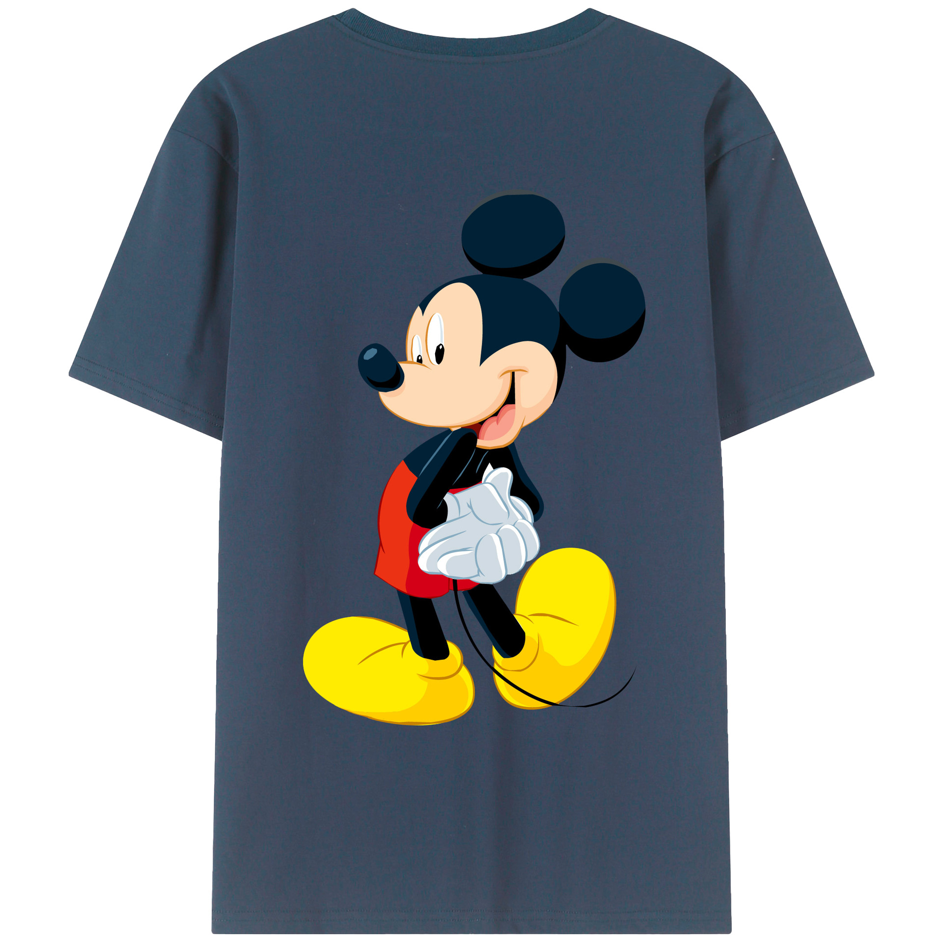 （画像用） ミッキーマウス Mickey Mouse レディース半袖Tシャツ(バックプリント)