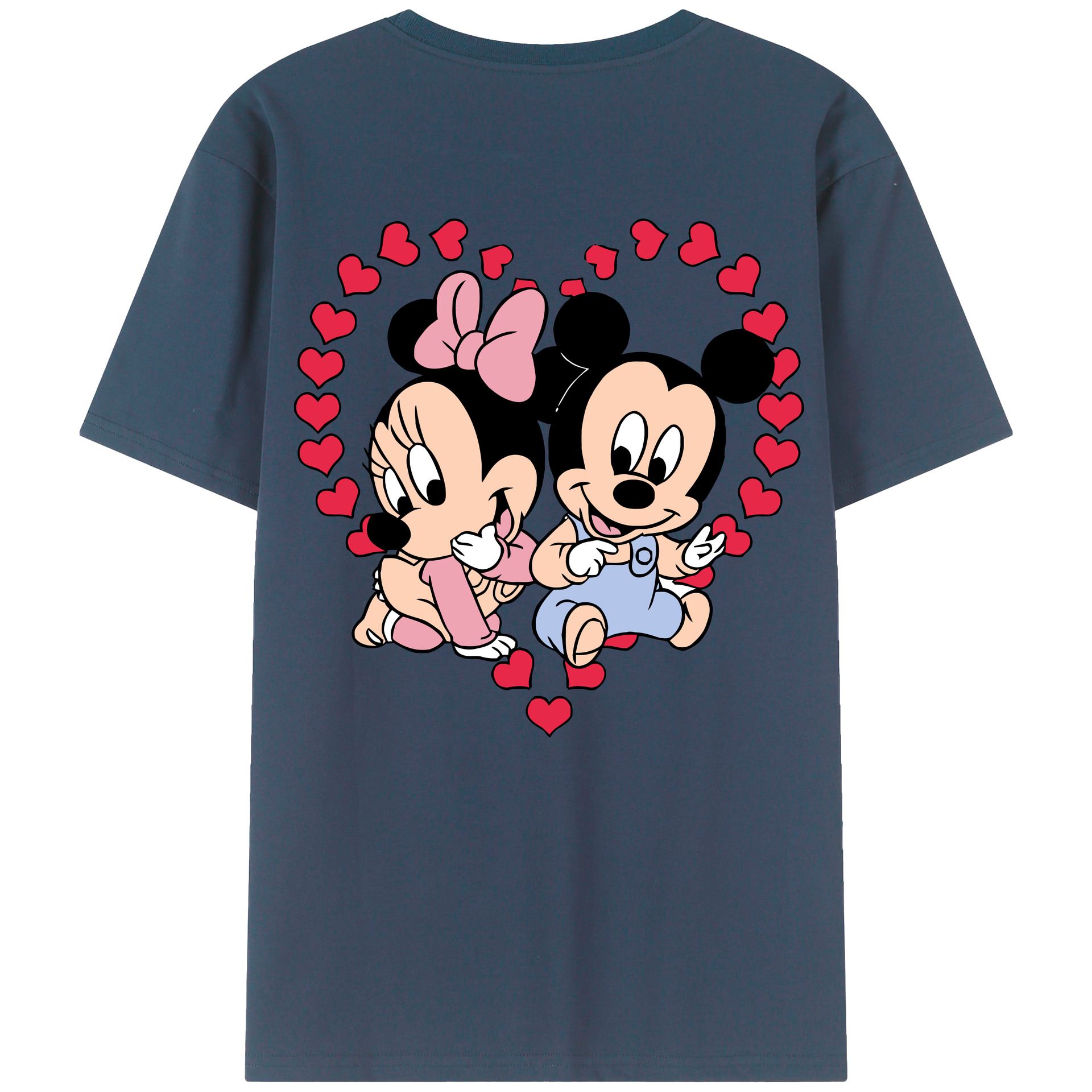（画像用） ミッキーマウス Mickey Mouse レディース半袖Tシャツ(バックプリント)