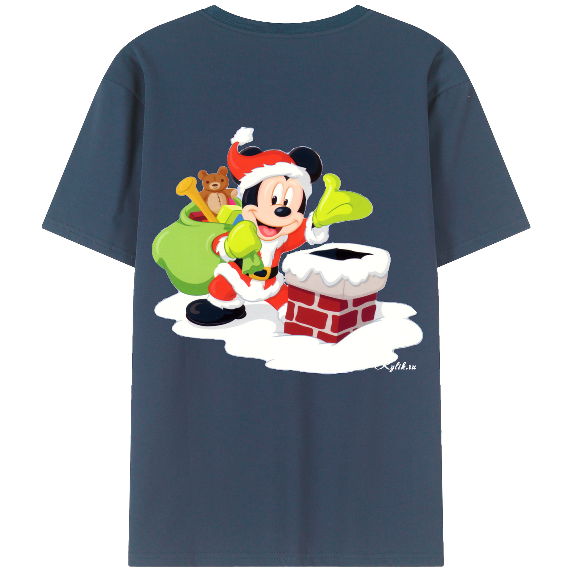 （画像用） ミッキーマウス Mickey Mouse レディース半袖Tシャツ(バックプリント)
