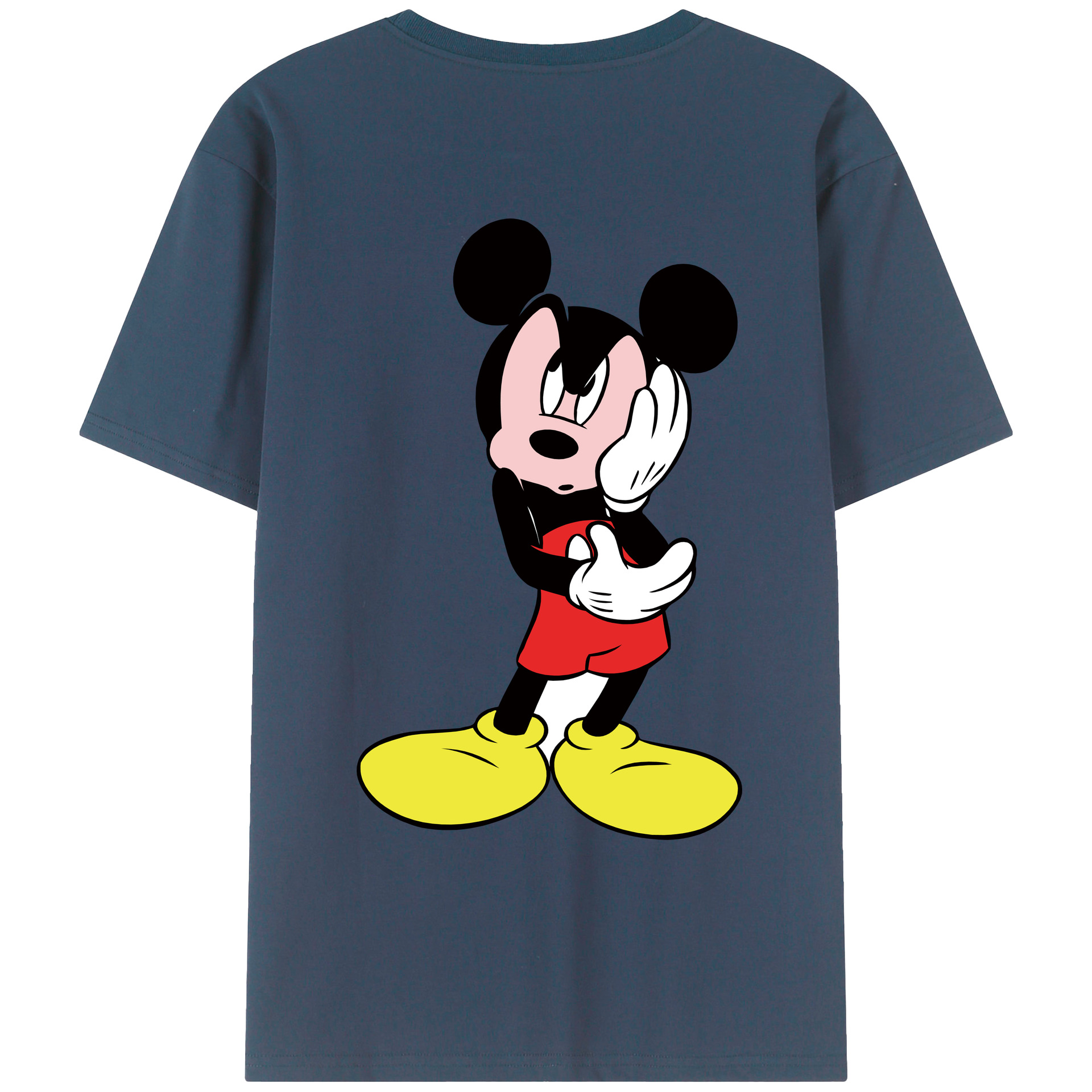 （画像用） ミッキーマウス Mickey Mouse レディース半袖Tシャツ(バックプリント)