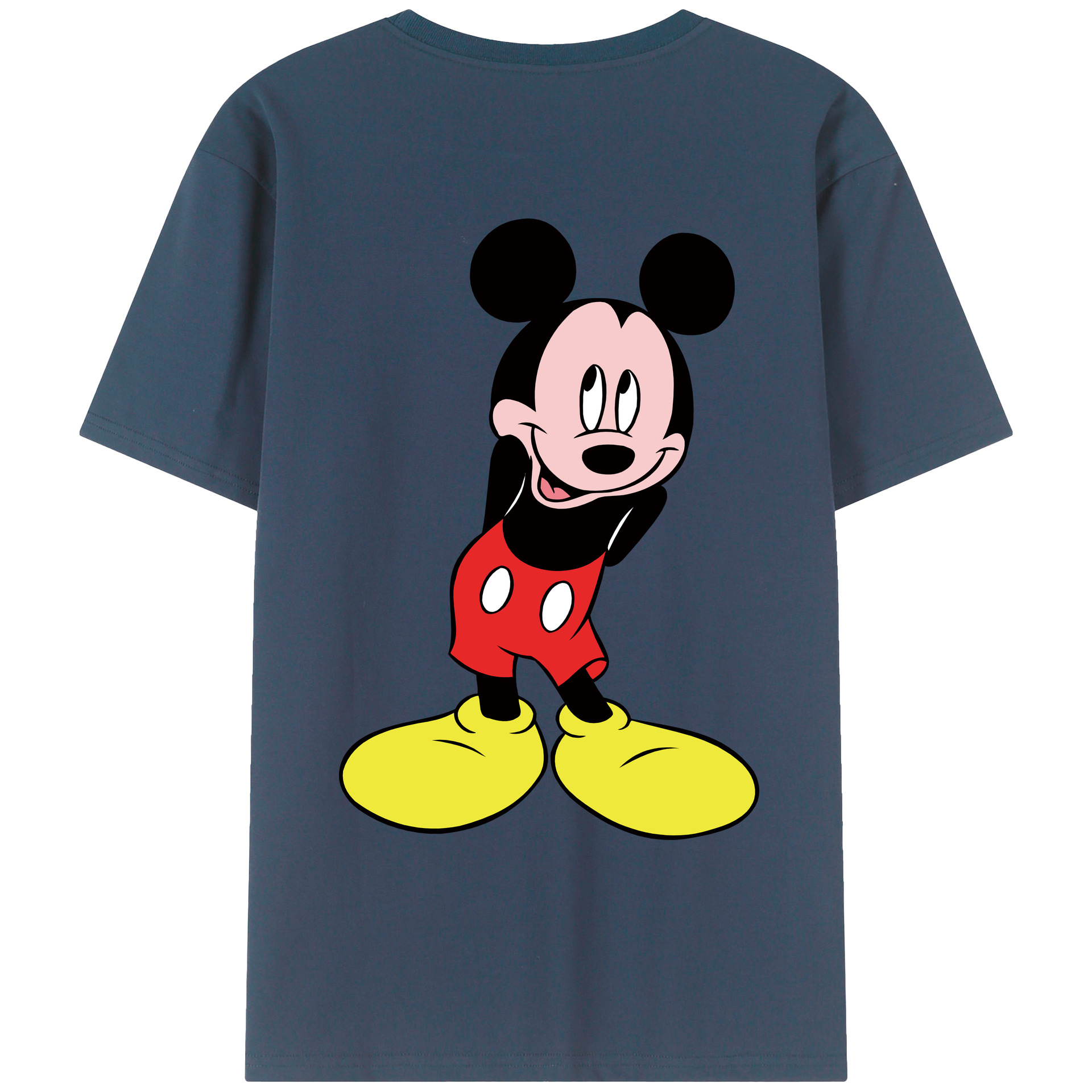 （画像用） ミッキーマウス Mickey Mouse レディース半袖Tシャツ(バックプリント)