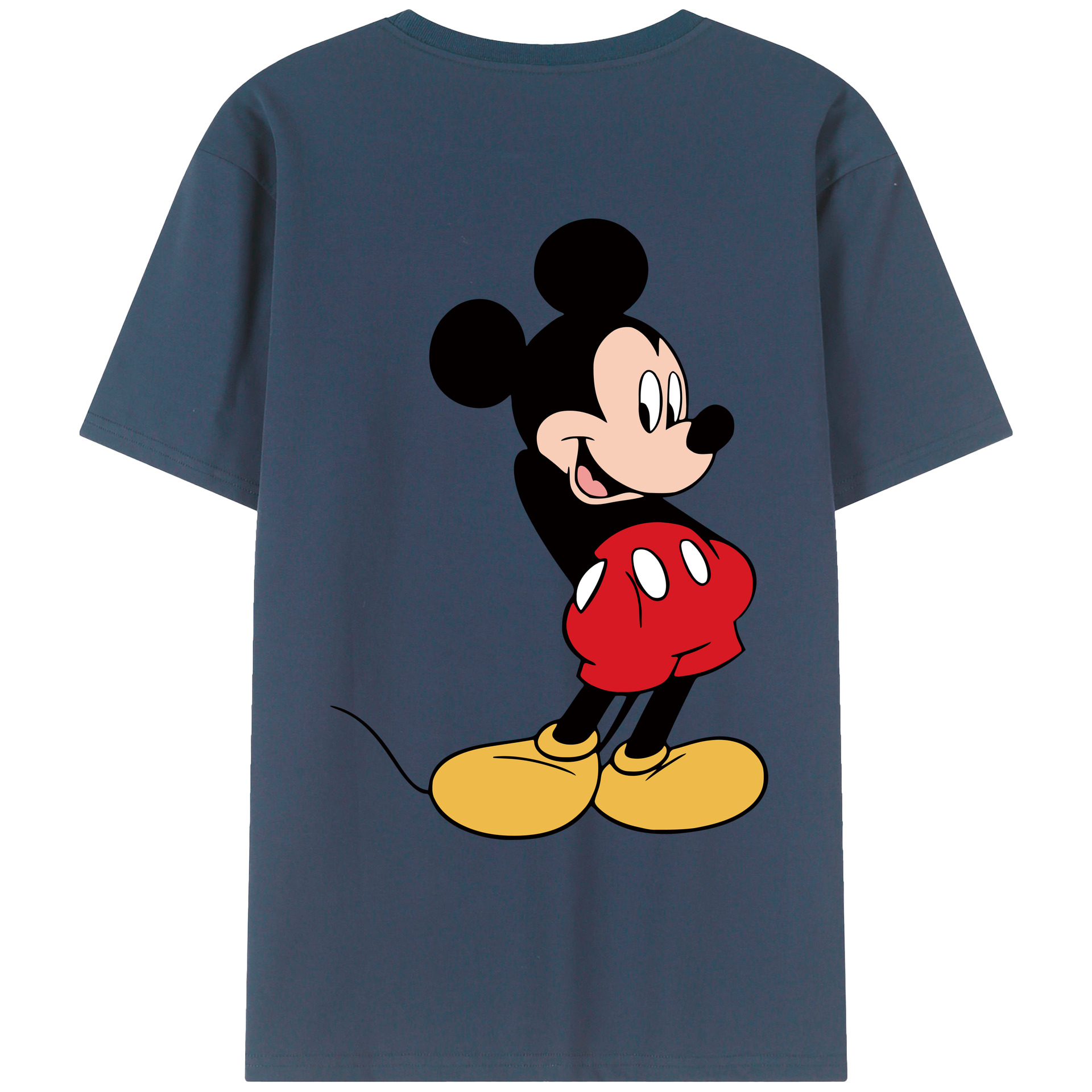 （画像用） ミッキーマウス Mickey Mouse レディース半袖Tシャツ(バックプリント)