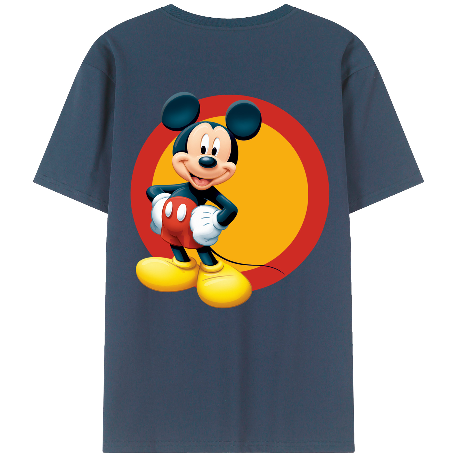 （画像用） ミッキーマウス Mickey Mouse レディース半袖Tシャツ(バックプリント)