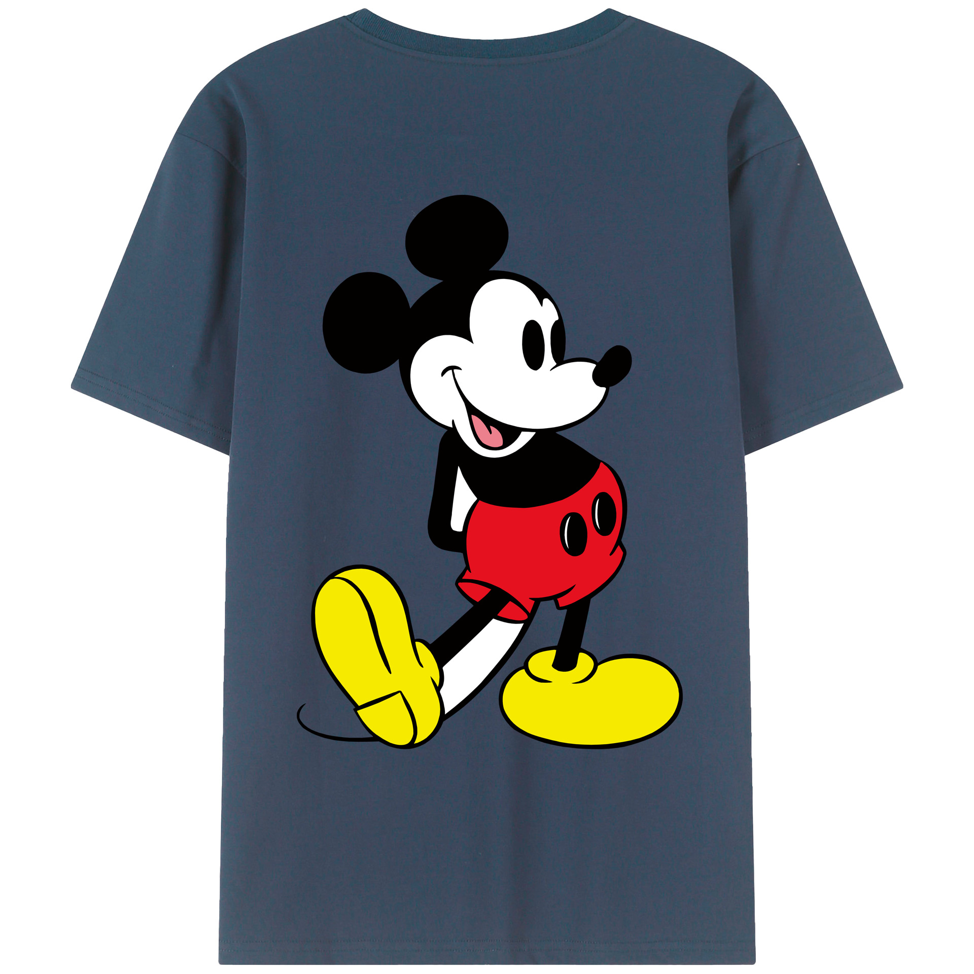 （画像用） ミッキーマウス Mickey Mouse レディース半袖Tシャツ(バックプリント)