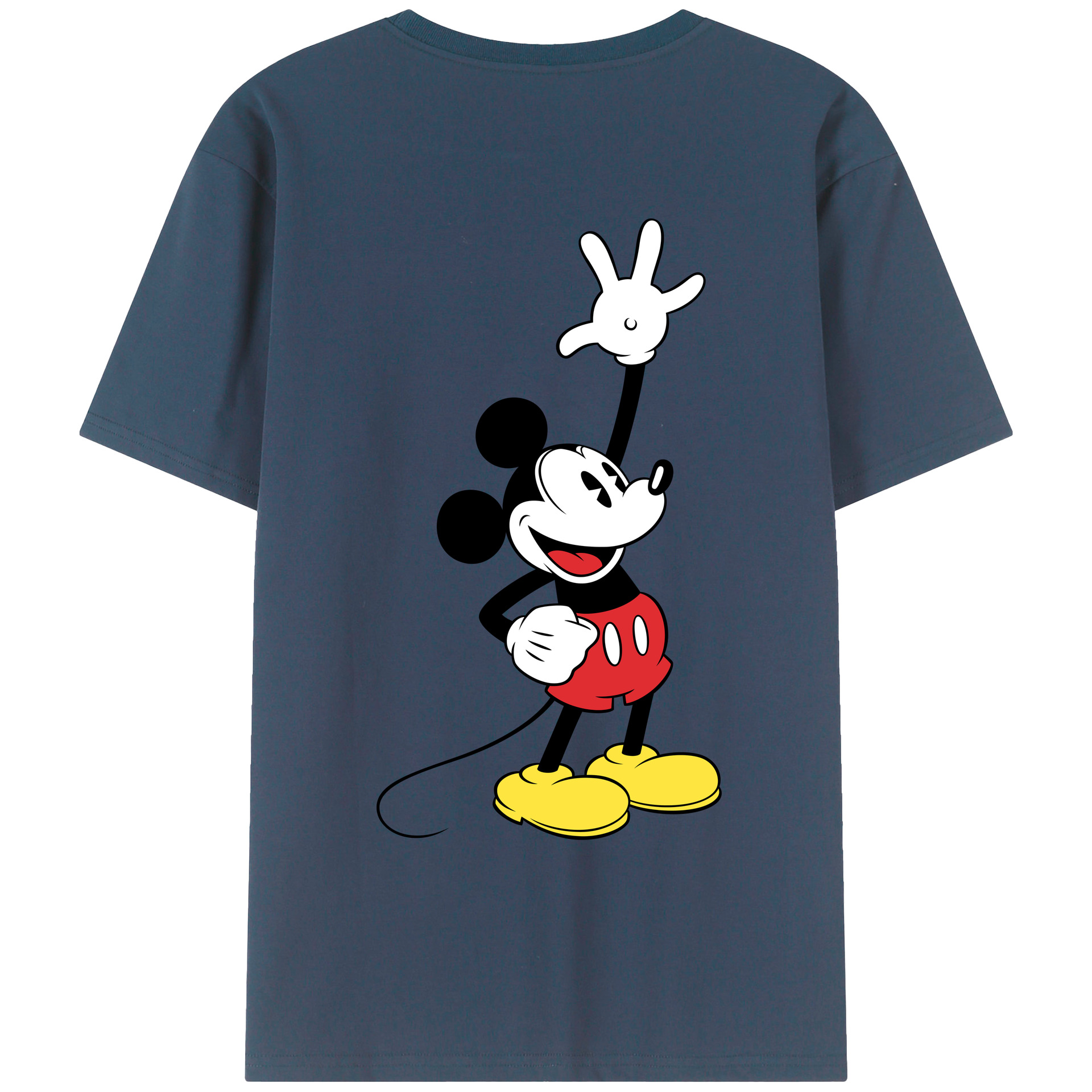 （画像用） ミッキーマウス Mickey Mouse レディース半袖Tシャツ(バックプリント)