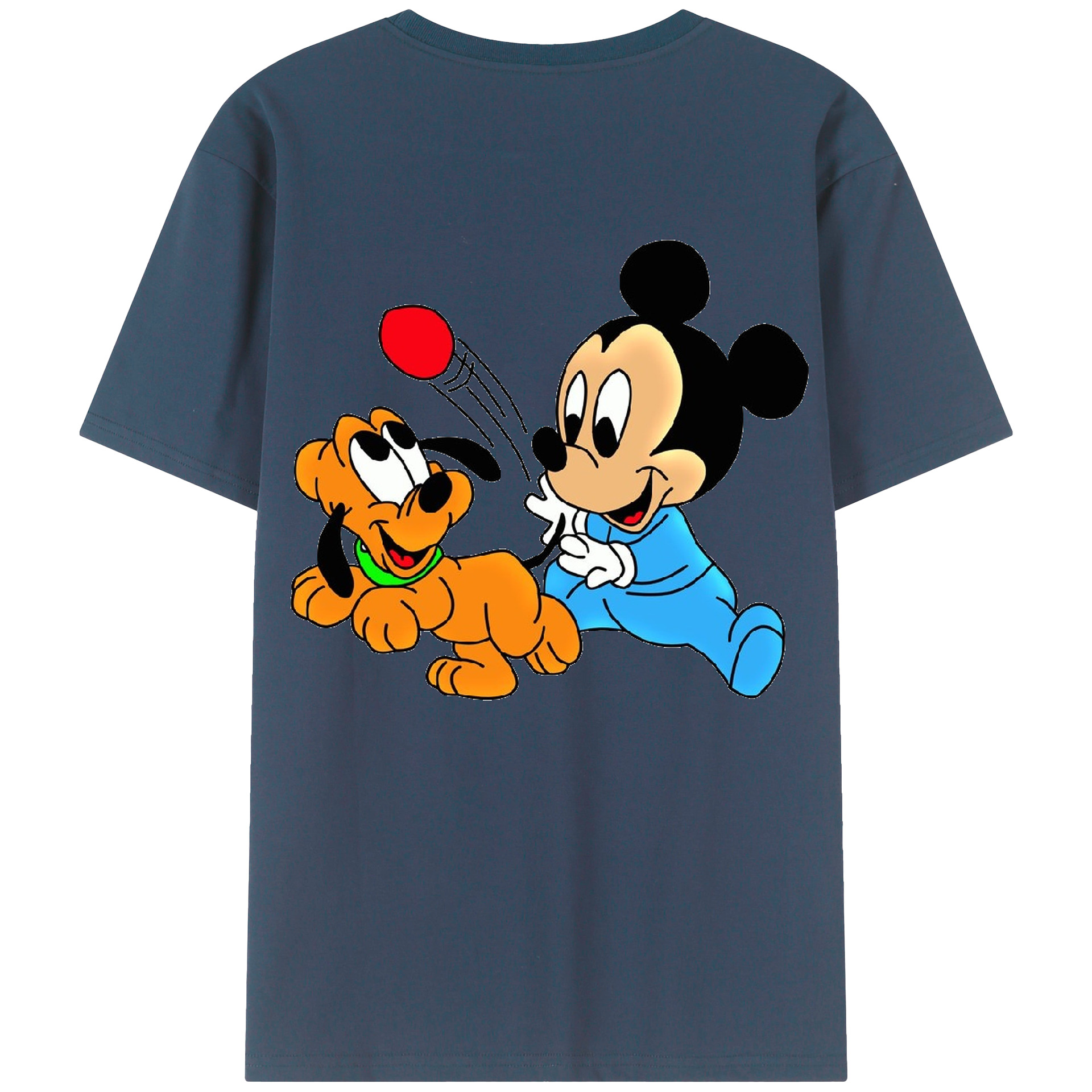（画像用） ミッキーマウス Mickey Mouse レディース半袖Tシャツ(バックプリント)