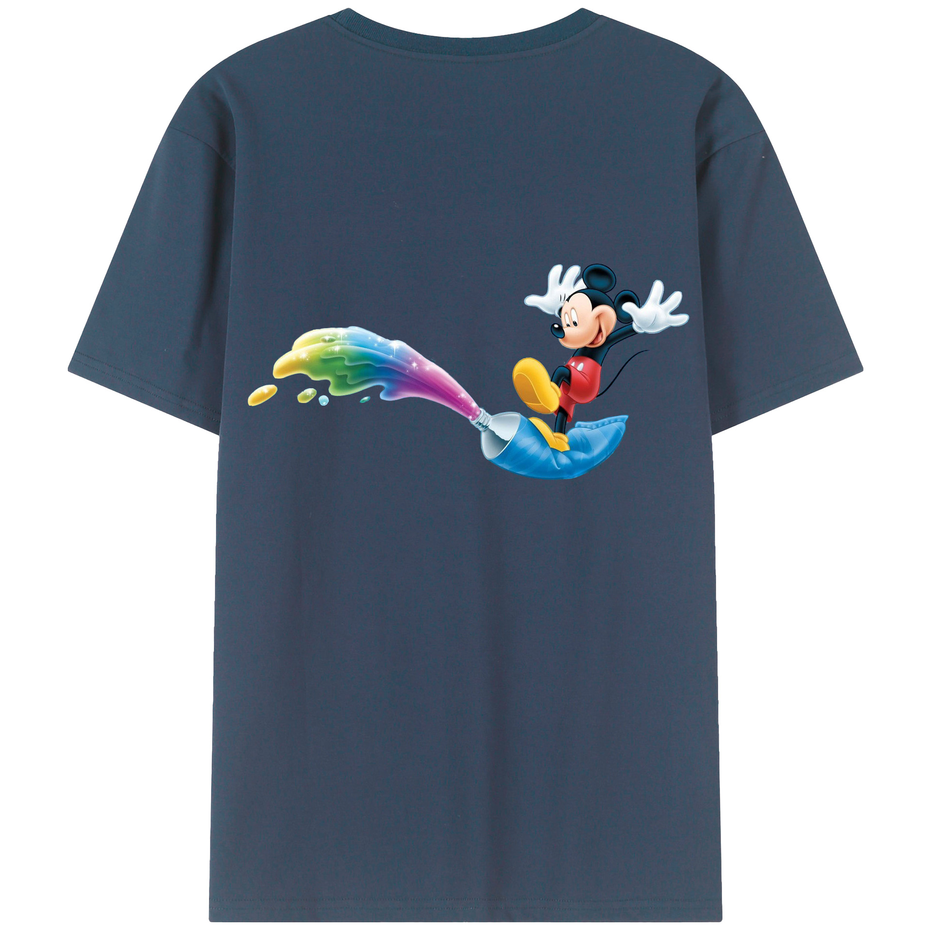 （画像用） ミッキーマウス Mickey Mouse レディース半袖Tシャツ(バックプリント)