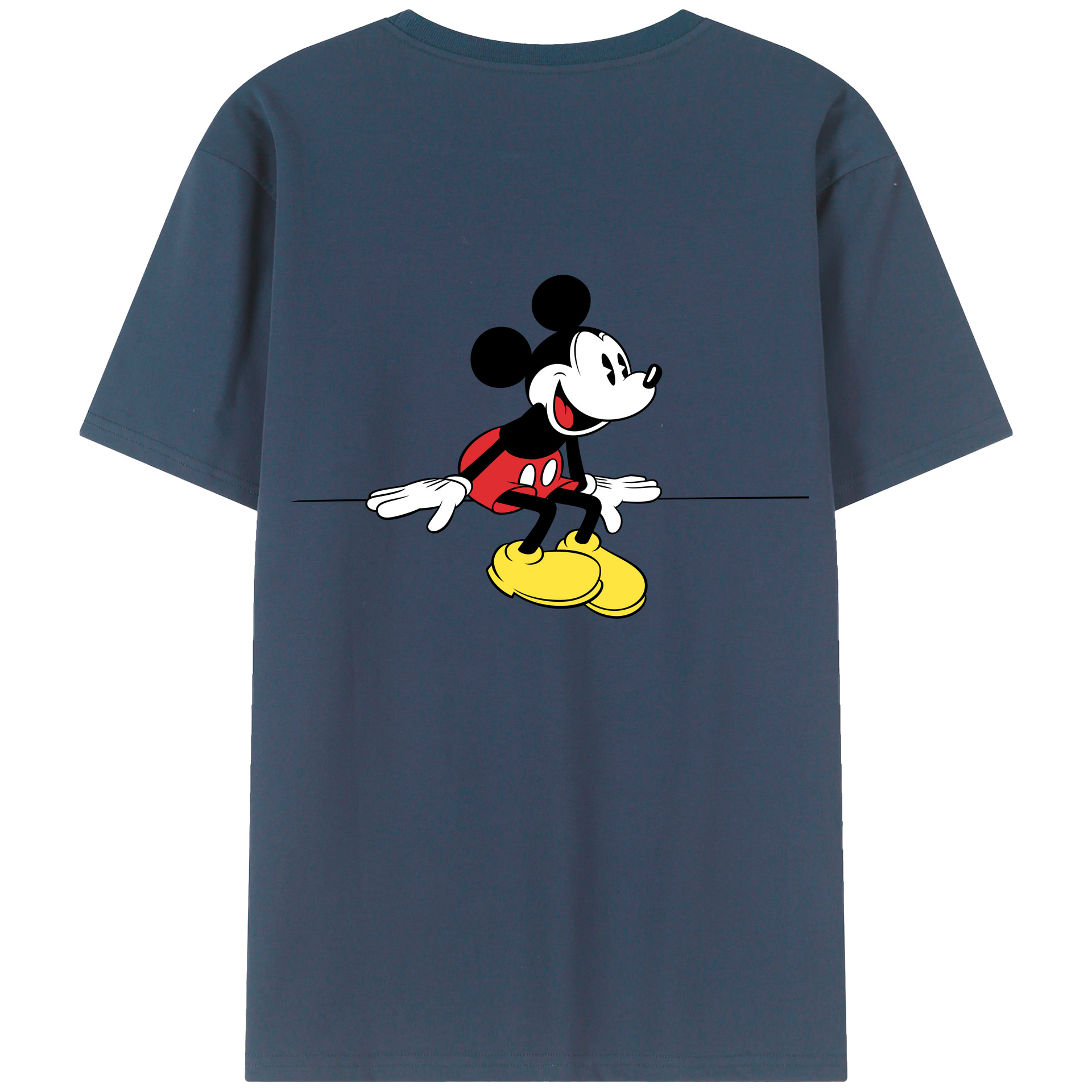 （画像用） ミッキーマウス Mickey Mouse レディース半袖Tシャツ(バックプリント)