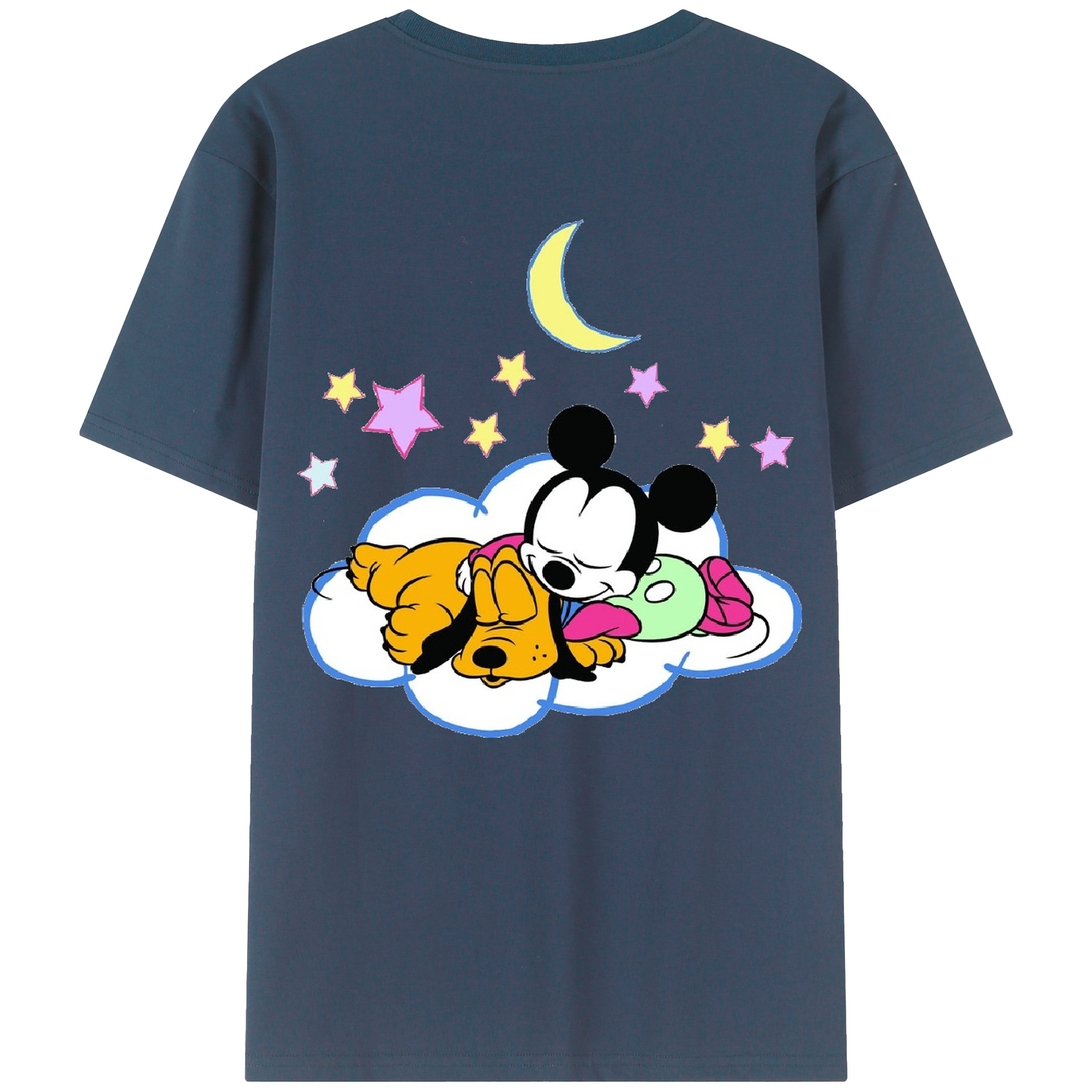 （画像用） ミッキーマウス Mickey Mouse レディース半袖Tシャツ(バックプリント)