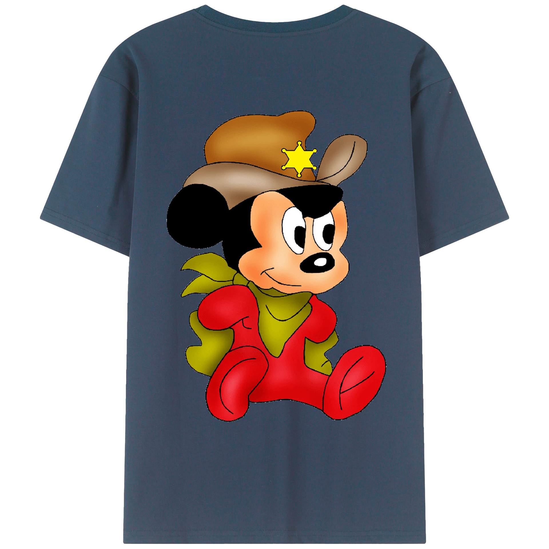 （画像用） ミッキーマウス Mickey Mouse レディース半袖Tシャツ(バックプリント)