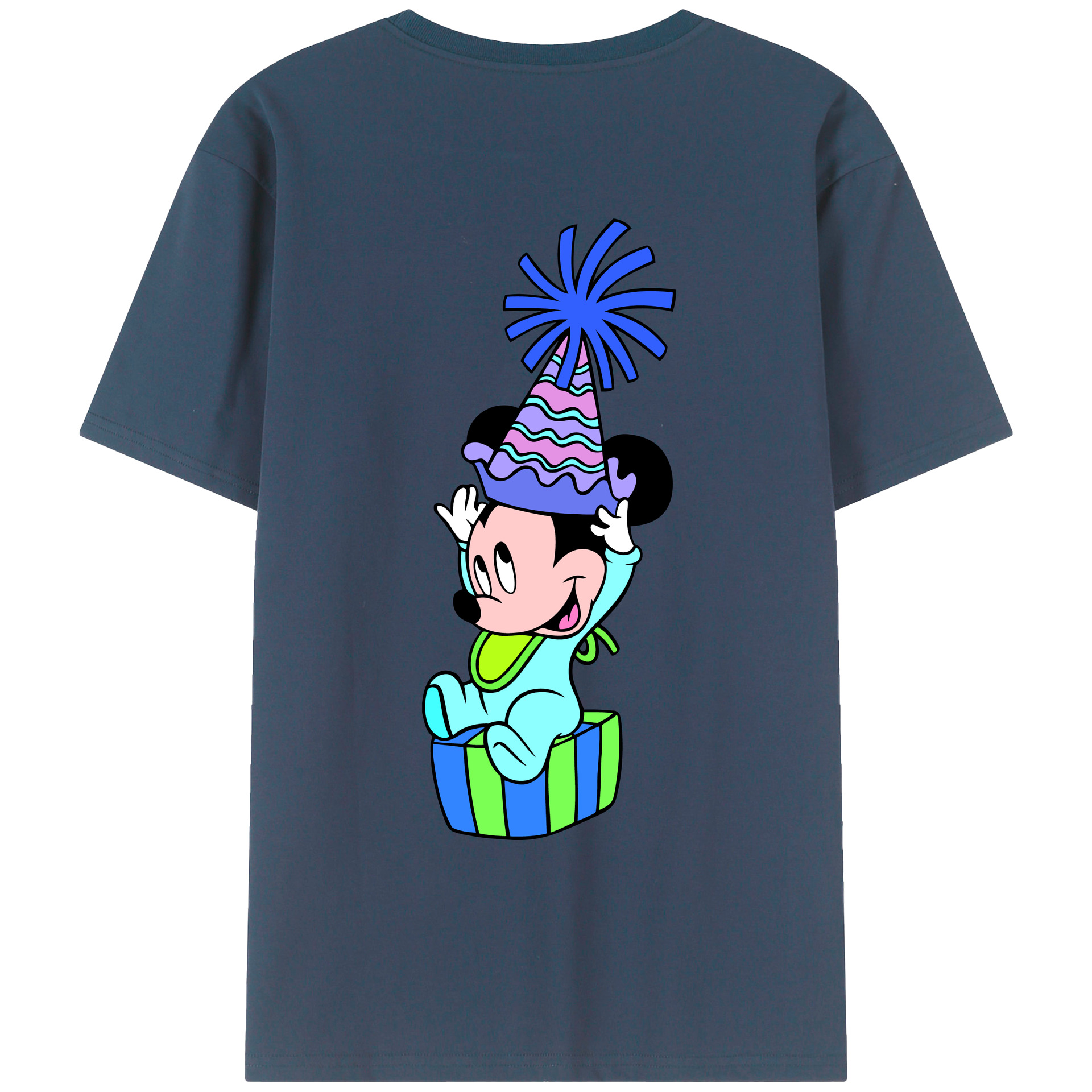 （画像用） ミッキーマウス Mickey Mouse レディース半袖Tシャツ(バックプリント)