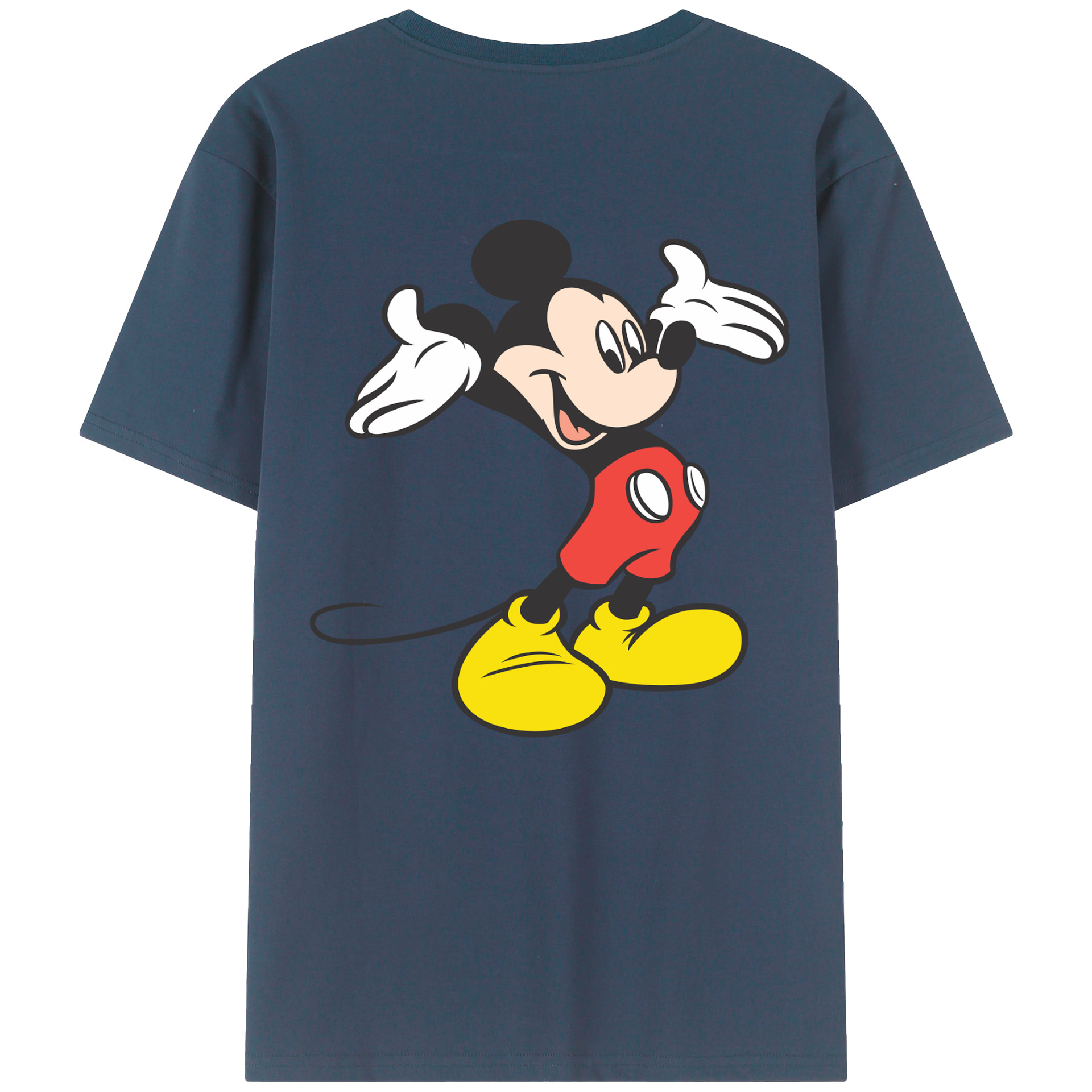 （画像用） ミッキーマウス Mickey Mouse レディース半袖Tシャツ(バックプリント)