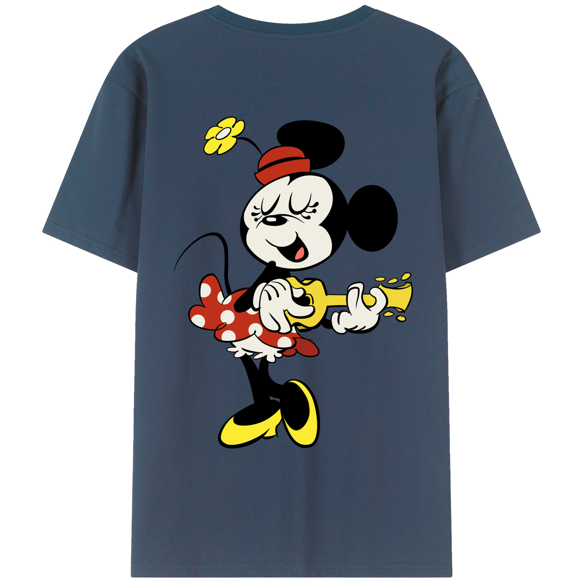 （画像用） ミッキーマウス Mickey Mouse レディース半袖Tシャツ(バックプリント)