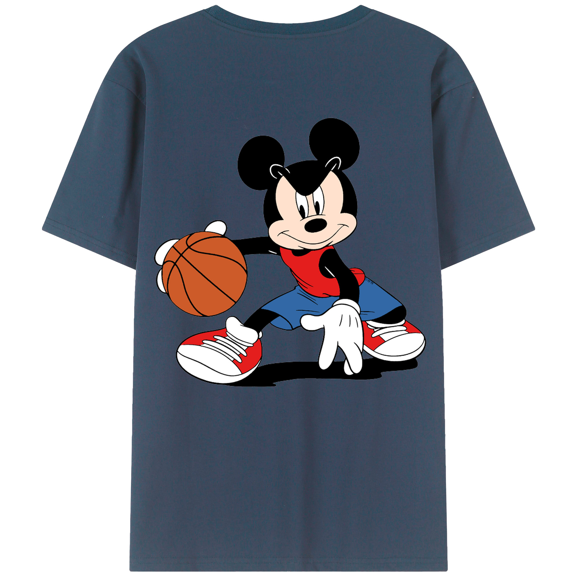 （画像用） ミッキーマウス Mickey Mouse レディース半袖Tシャツ(バックプリント)
